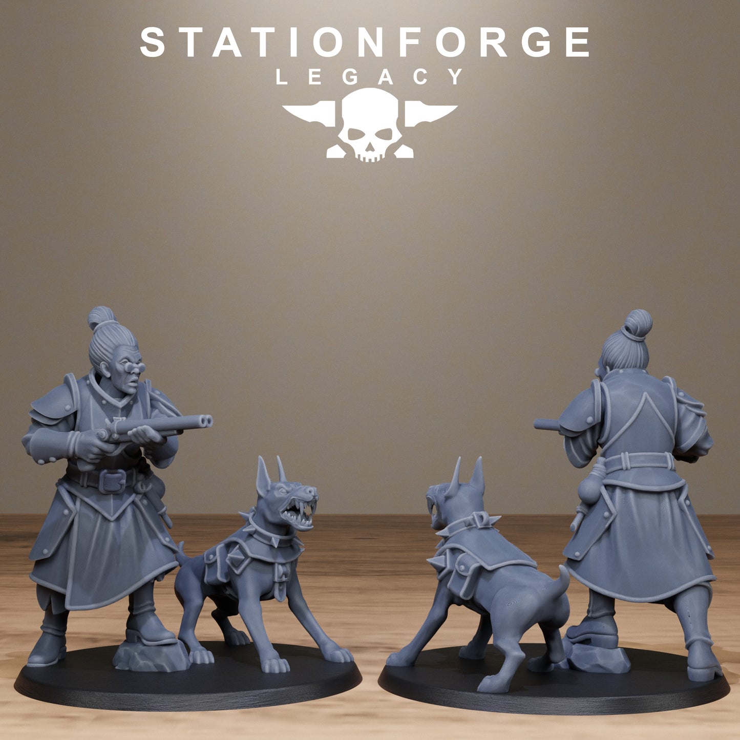 3D Printed Thorncrest Hunter Sisters by StationForge Miniatures