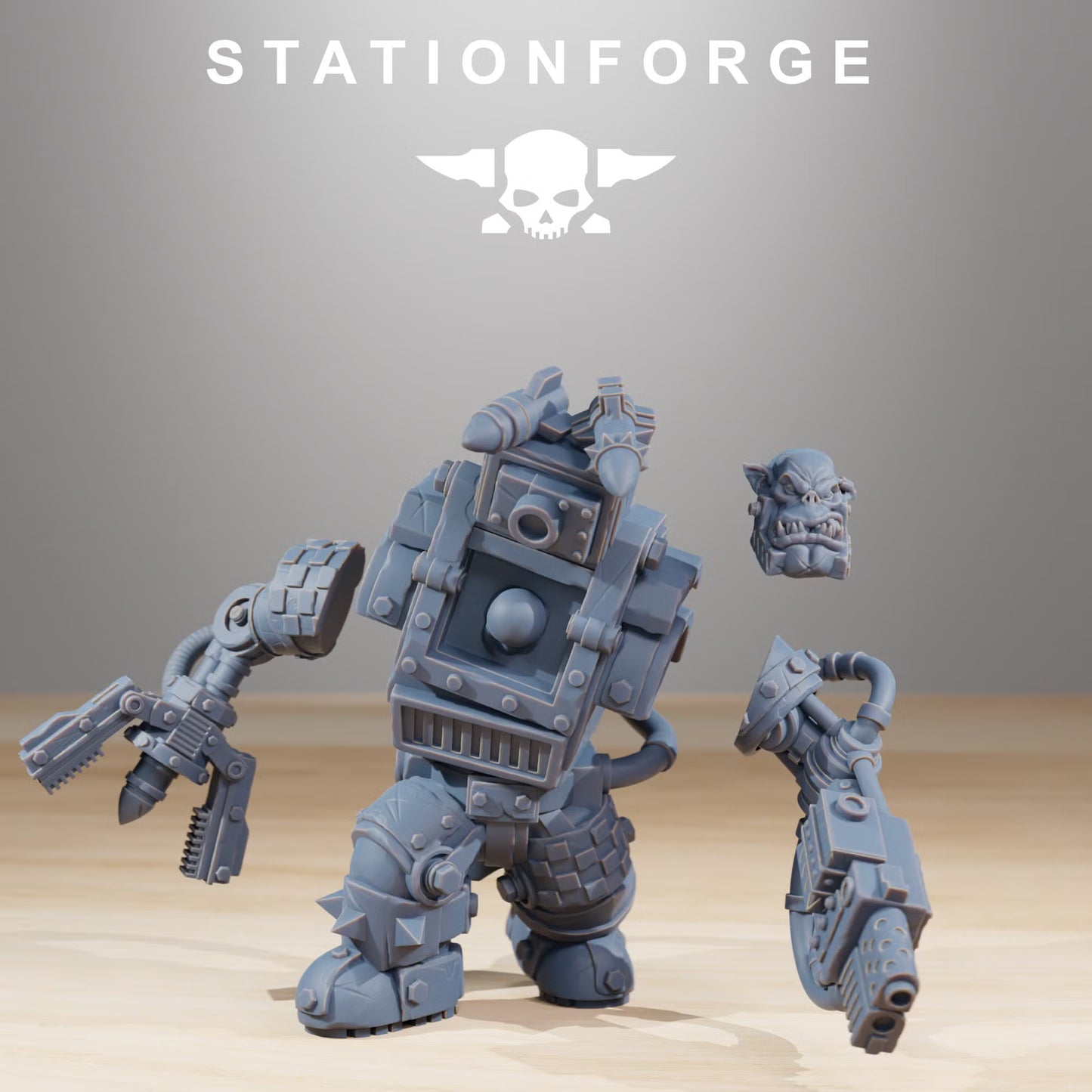 3D Printed Orkaz Steelbrutes by StationForge Miniatures