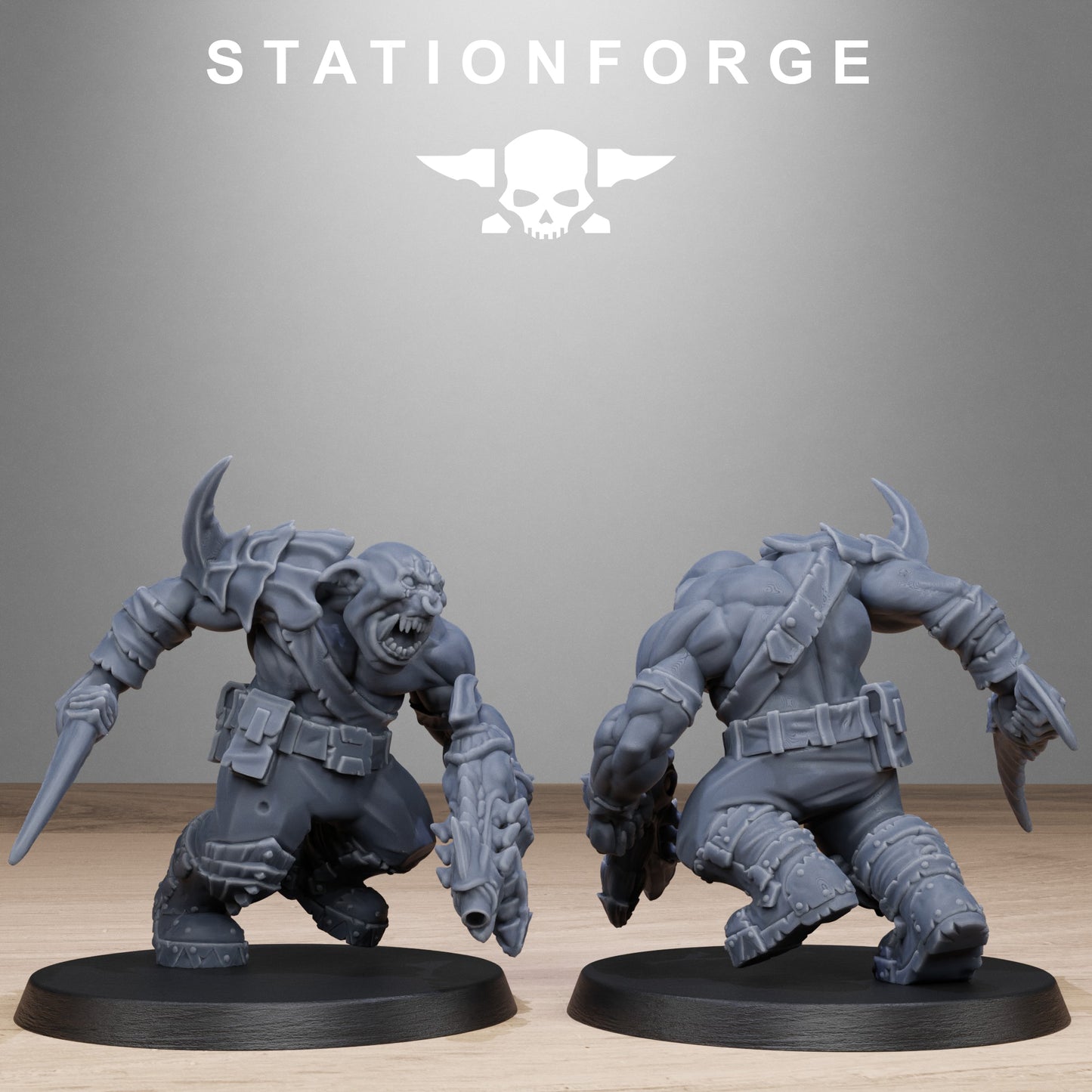 3D Printed Orkaz Biotech Looters by StationForge Miniatures