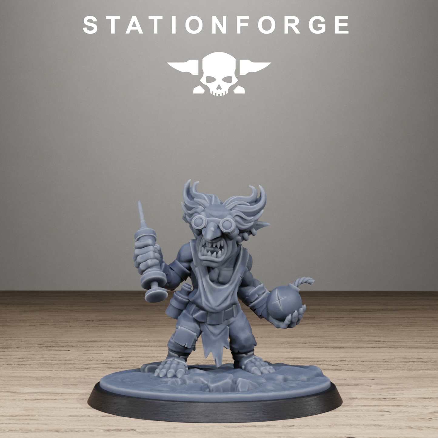 3D Printed Orkaz Mad Scientist by StationForge Miniatures