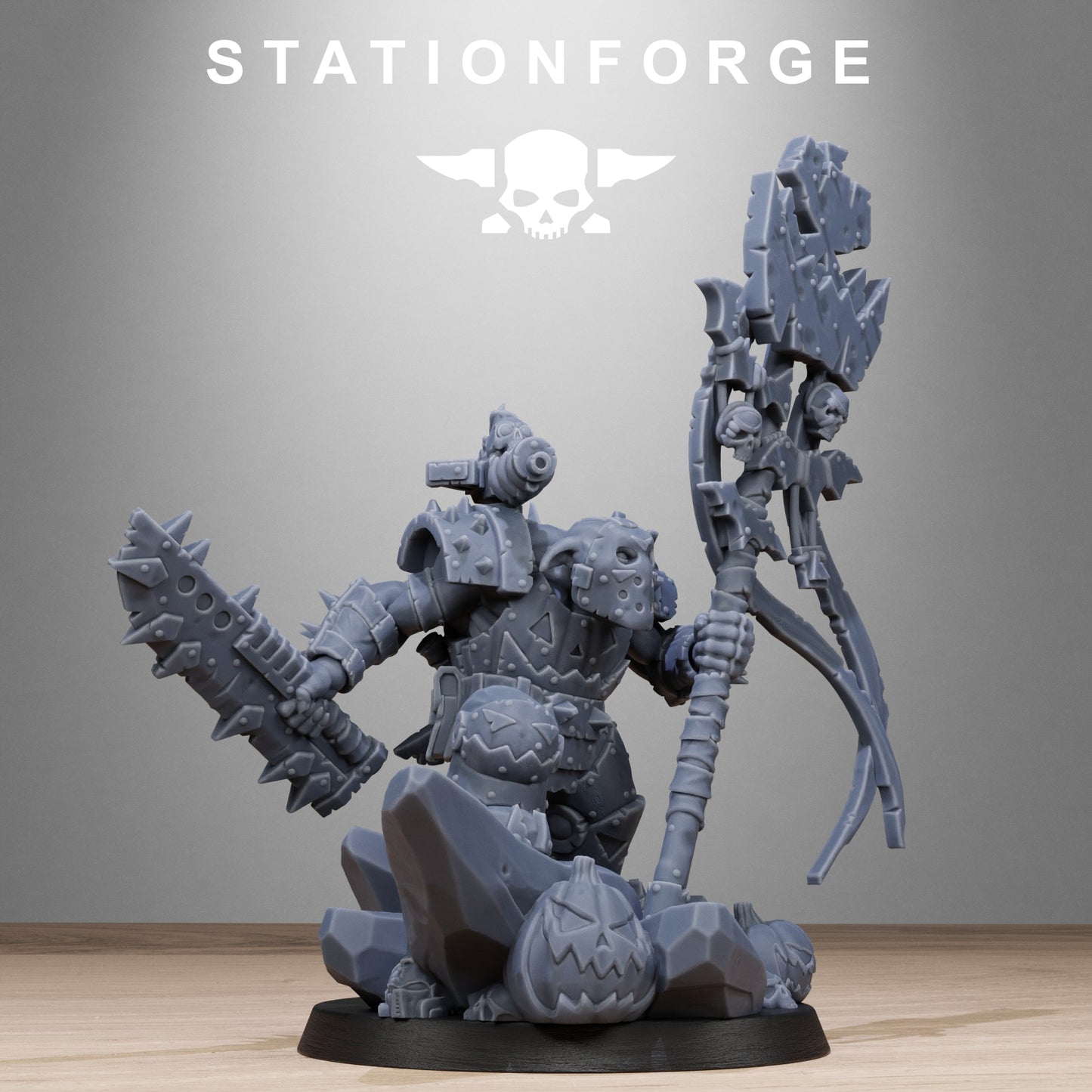 3D Printed Orkaz Boo Basher by StationForge Miniatures