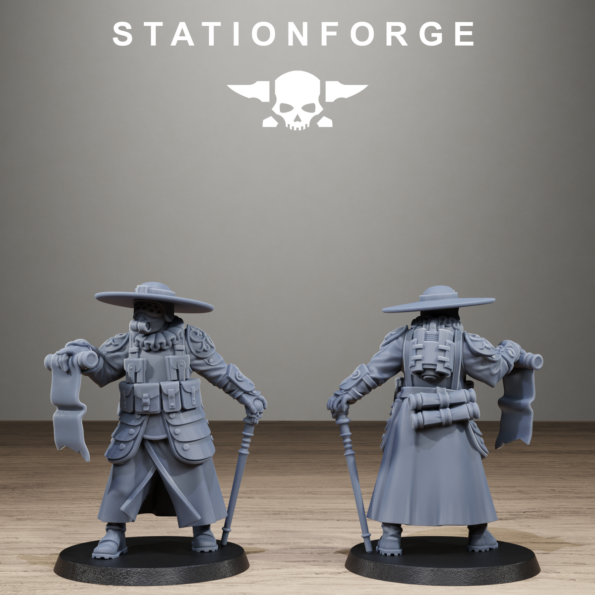 3D Printed GrimCorp Stragglers by StationForge Miniatures