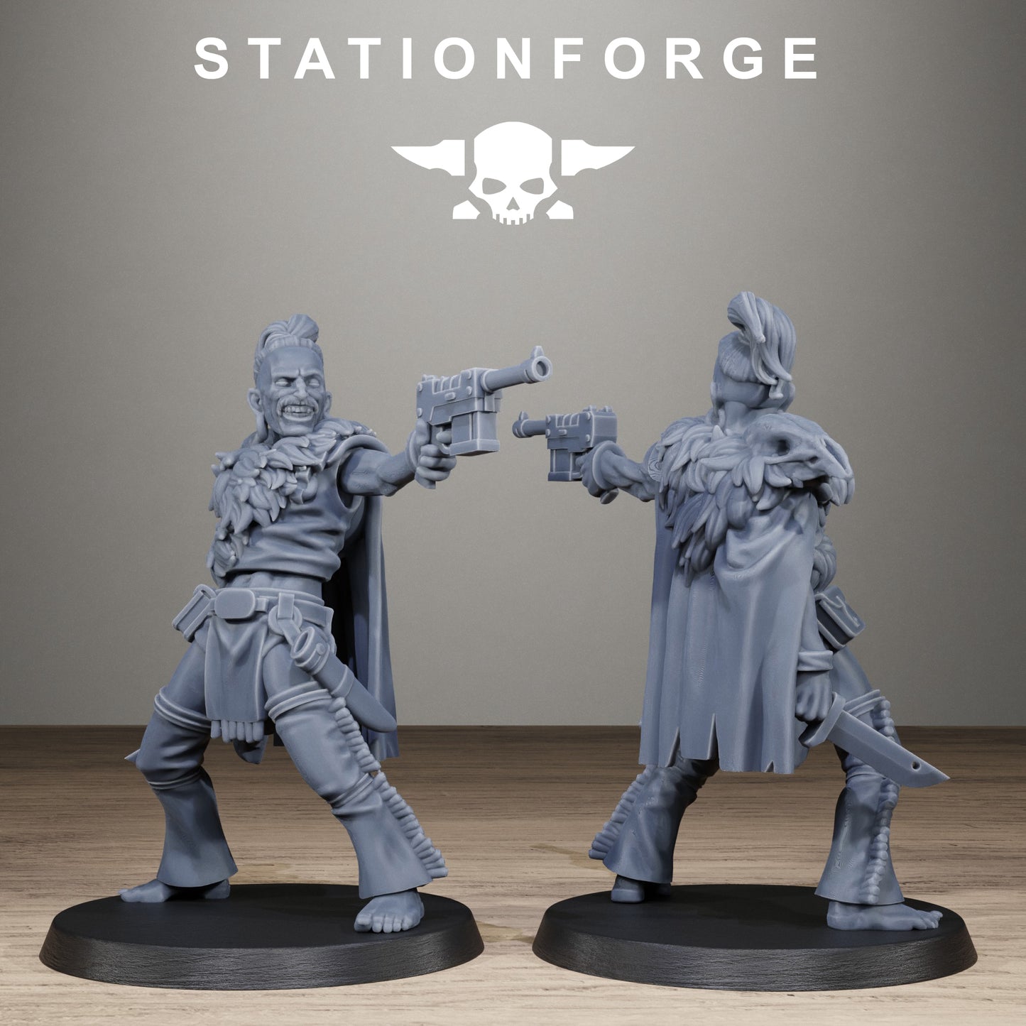 3D Printed Techno Savage Scrap Tribers by StationForge Miniatures