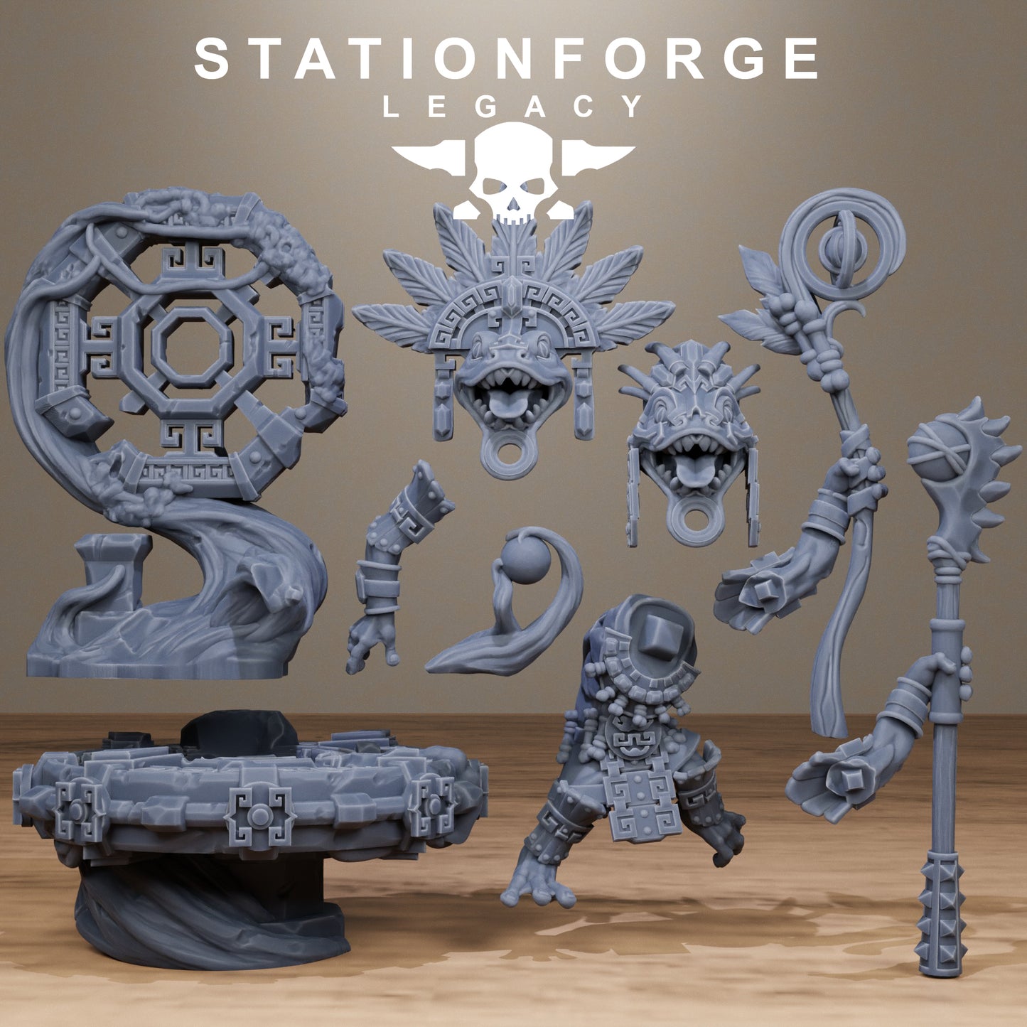 3D Printed Bogkin Swamp Shaman by StationForge Miniatures