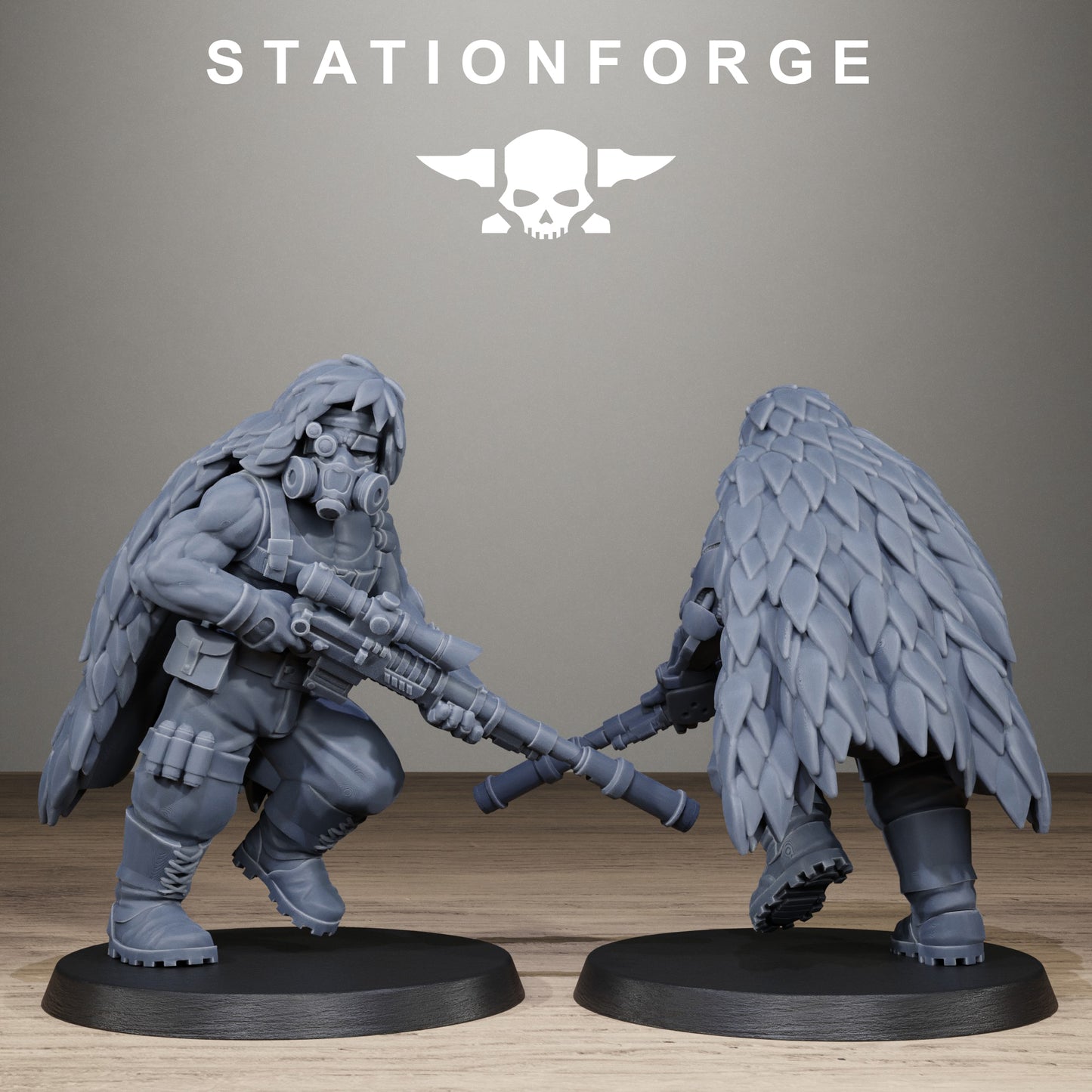 3D Printed GrimGuard Jungle Snipers by StationForge Miniatures