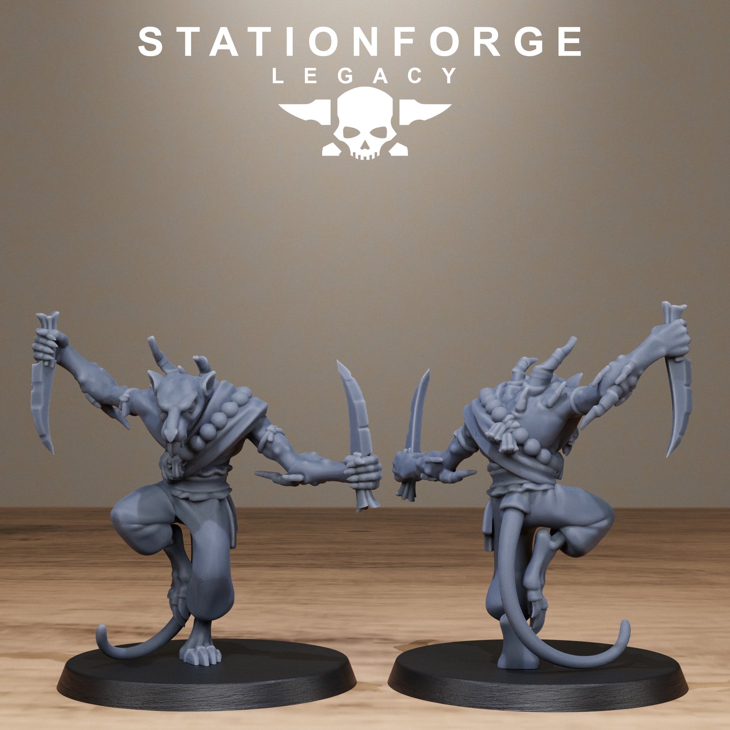 3D Printed Rotfang Monks by Stationforge Legacy Miniatures