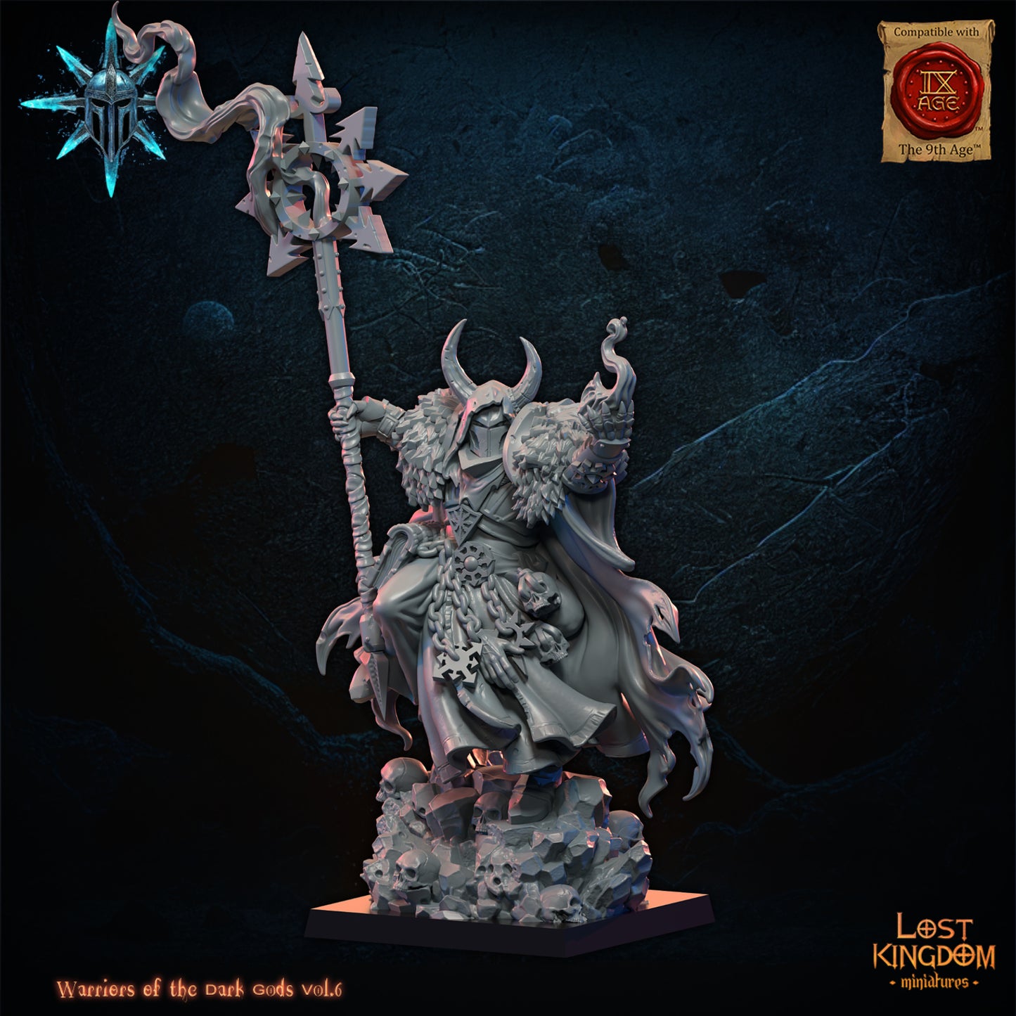 3D Printed Dark Sorcerer by Lost Kingdom Miniatures