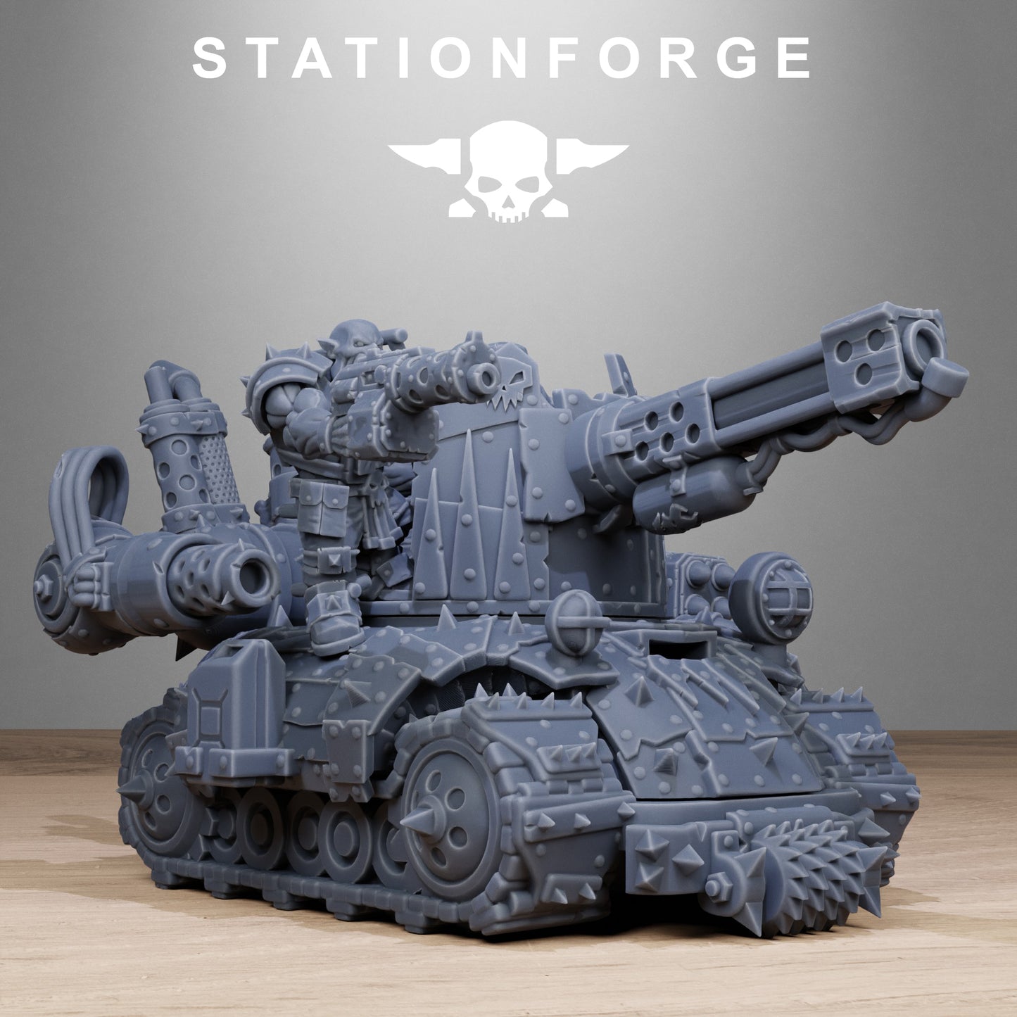 3D Printed Orkaz Mini Tank by StationForge Miniatures