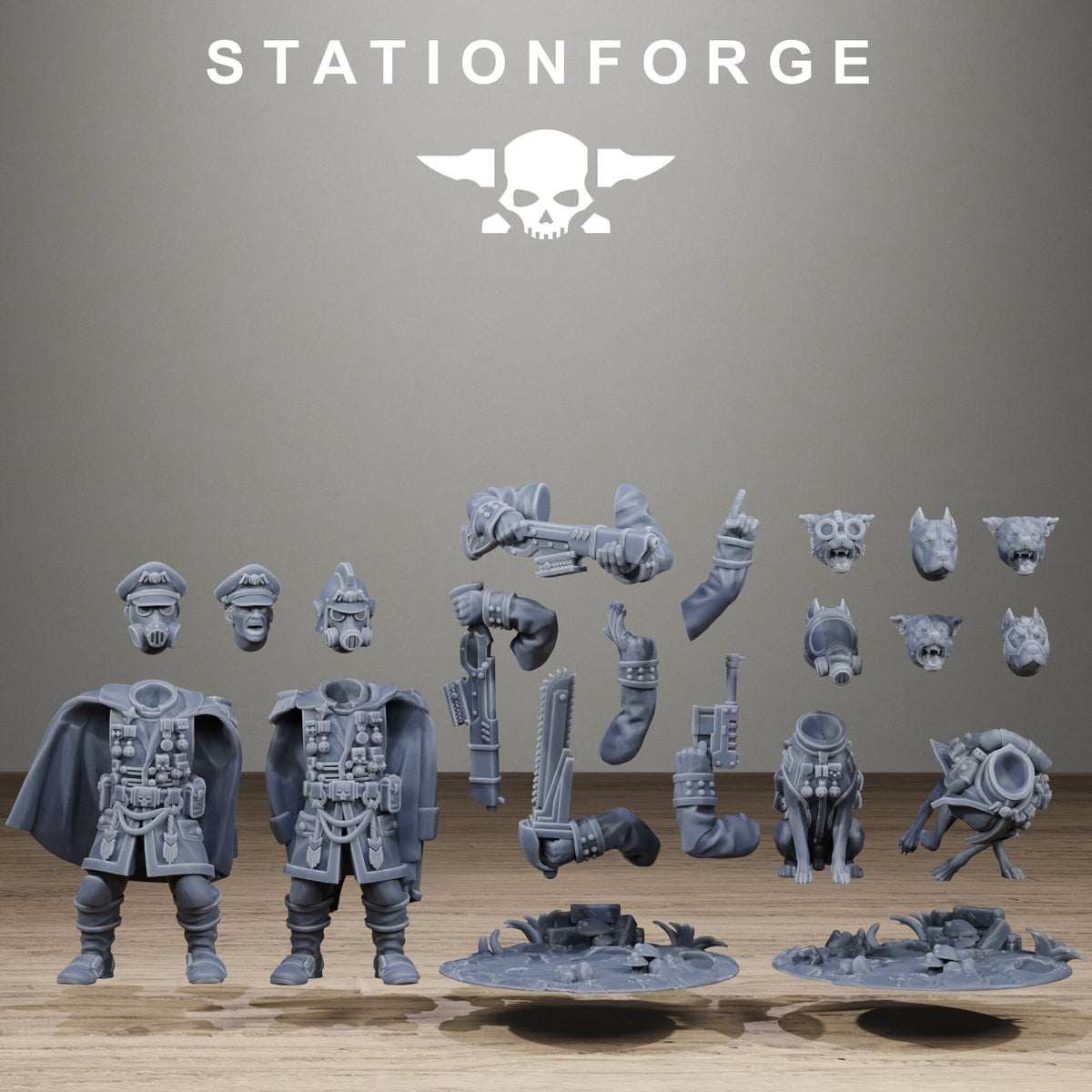 3D Printed GrimGuard Honored Commanders by StationForge Miniatures