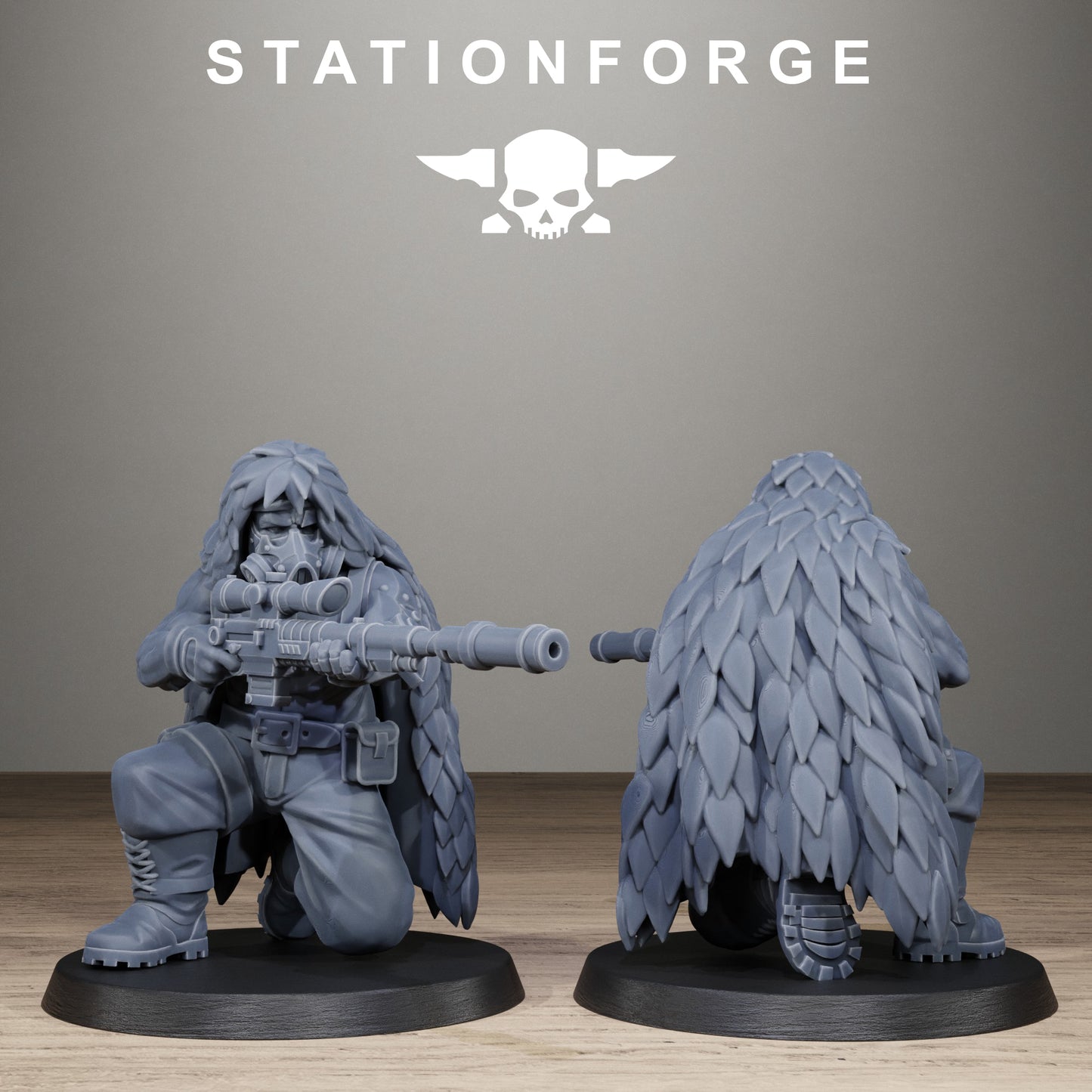 3D Printed GrimGuard Jungle Snipers by StationForge Miniatures
