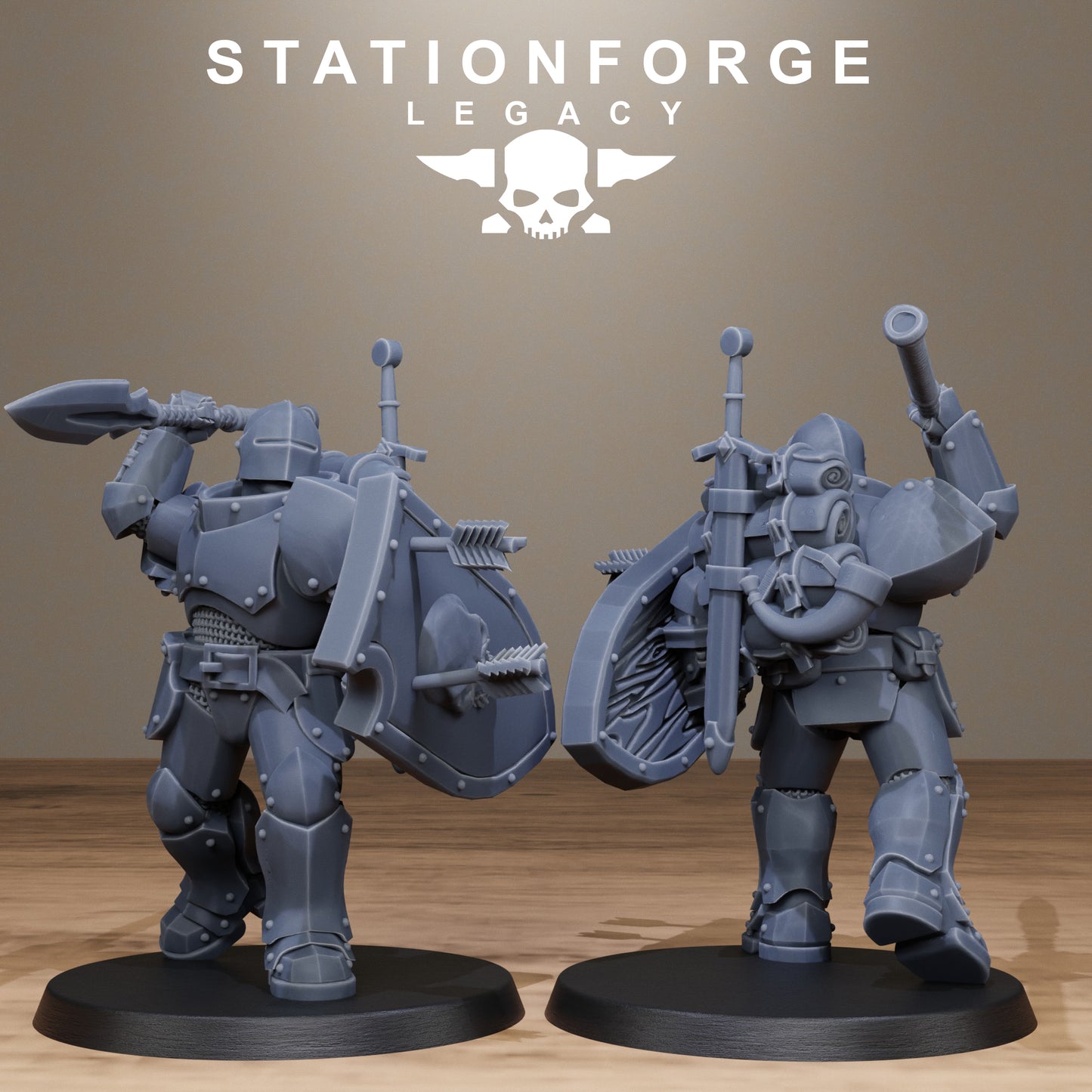 3D Printed Solaris Spearmen by Stationforge Miniatures
