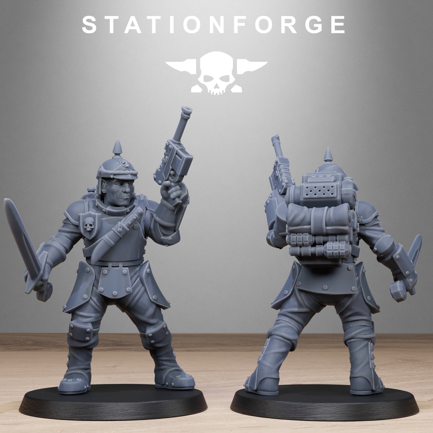 3D Printed GrimGuard Bastioners by StationForge Miniatures