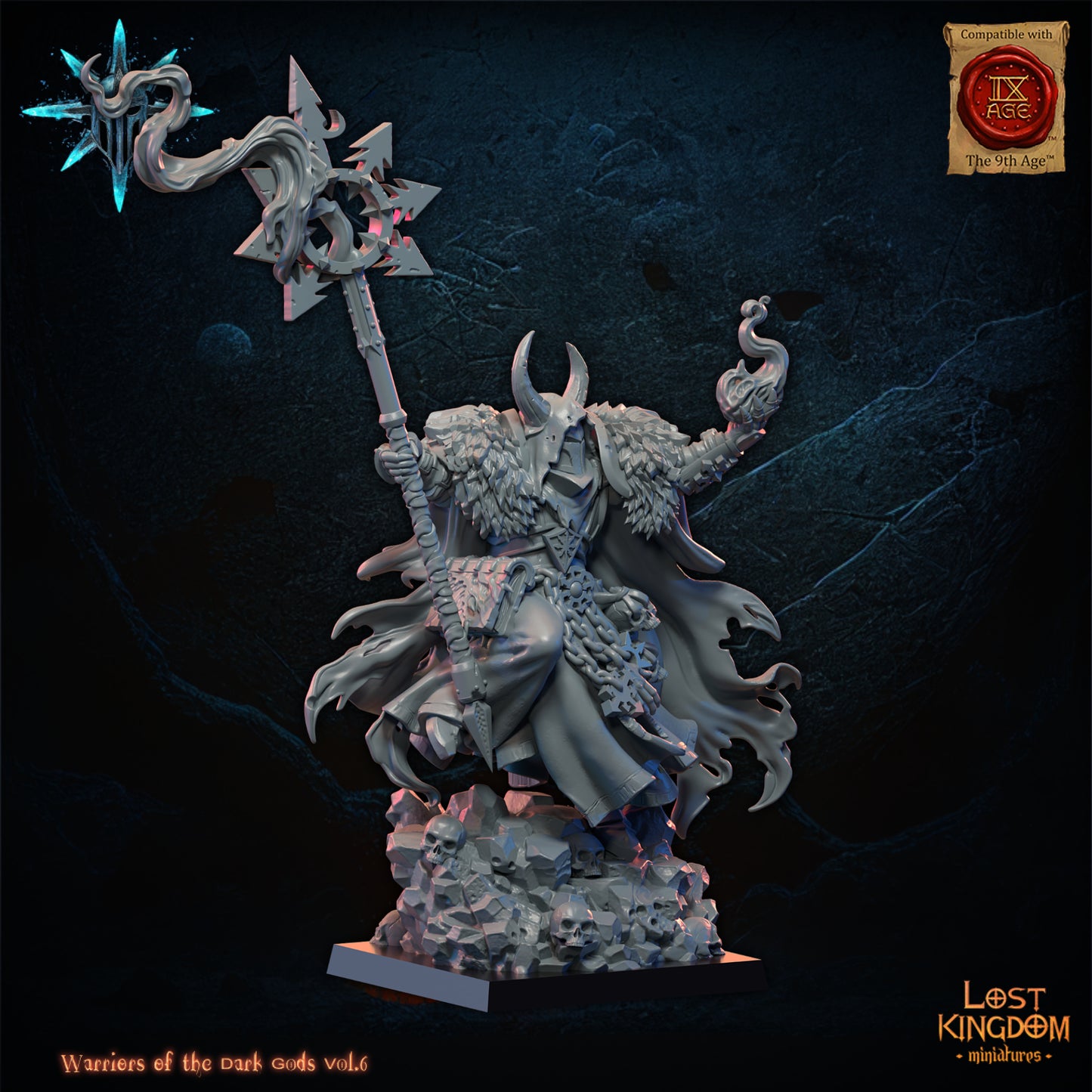 3D Printed Dark Sorcerer by Lost Kingdom Miniatures