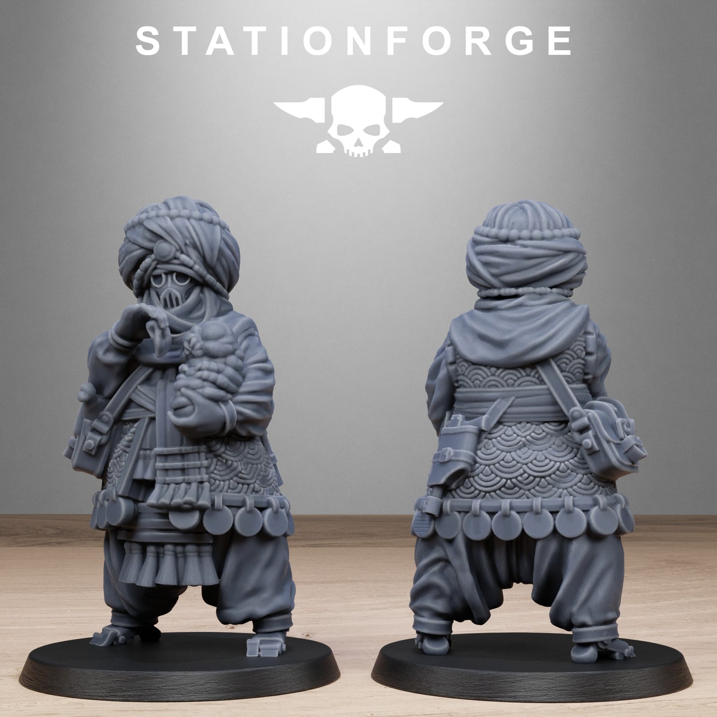 3D Printed GrimCorp Scrap Operatives by StationForge Miniatures