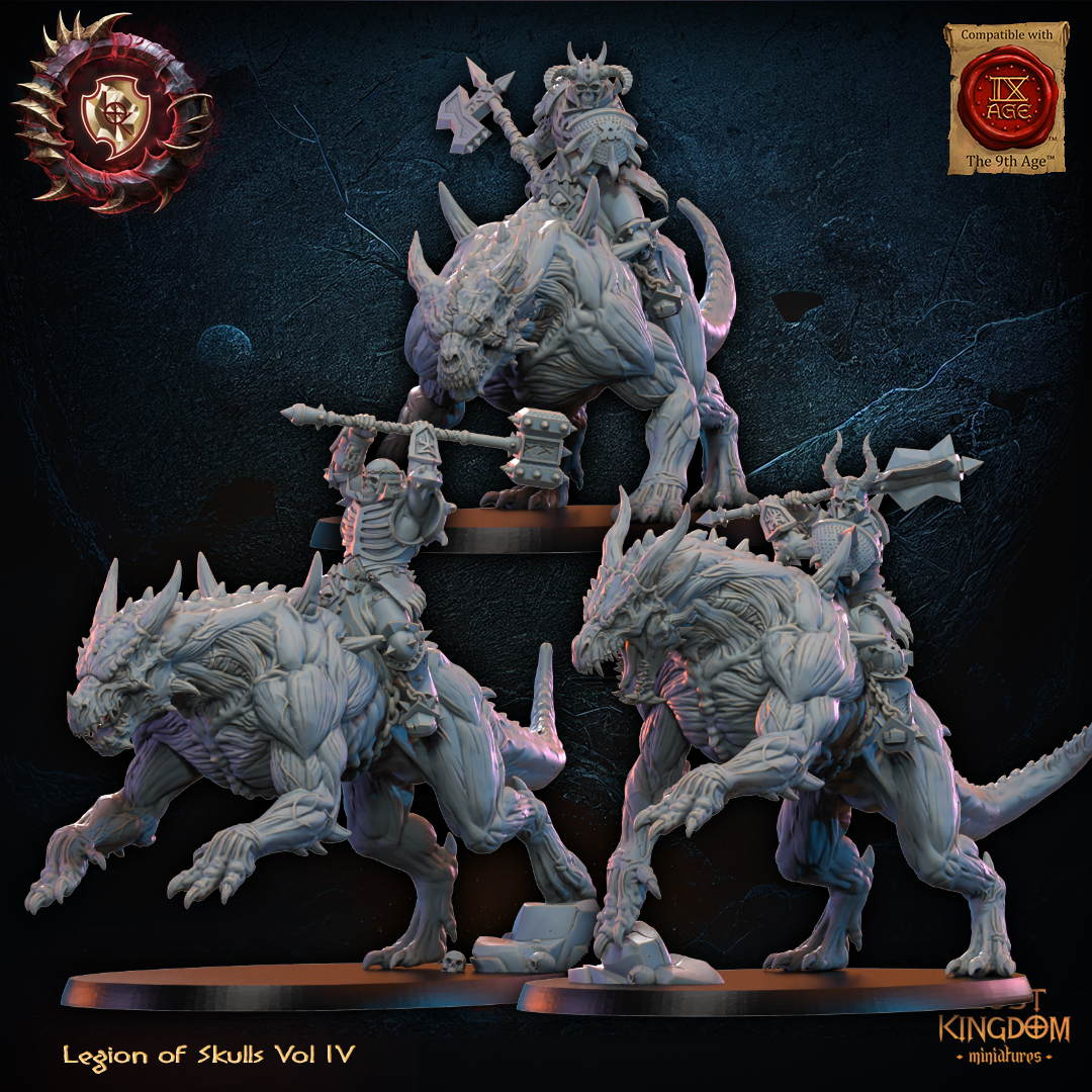 3D Printed Skull Chosen Knights x3 by Lost Kingdom Miniatures