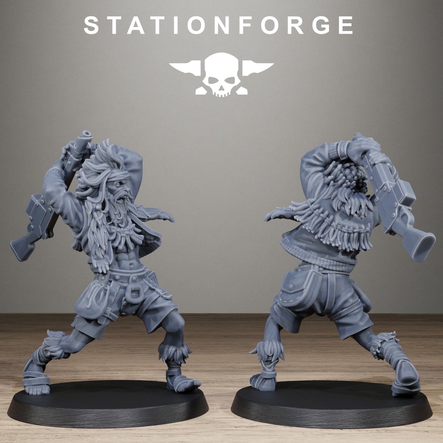 3D Printed Techno Savage Scrap Tribers by StationForge Miniatures
