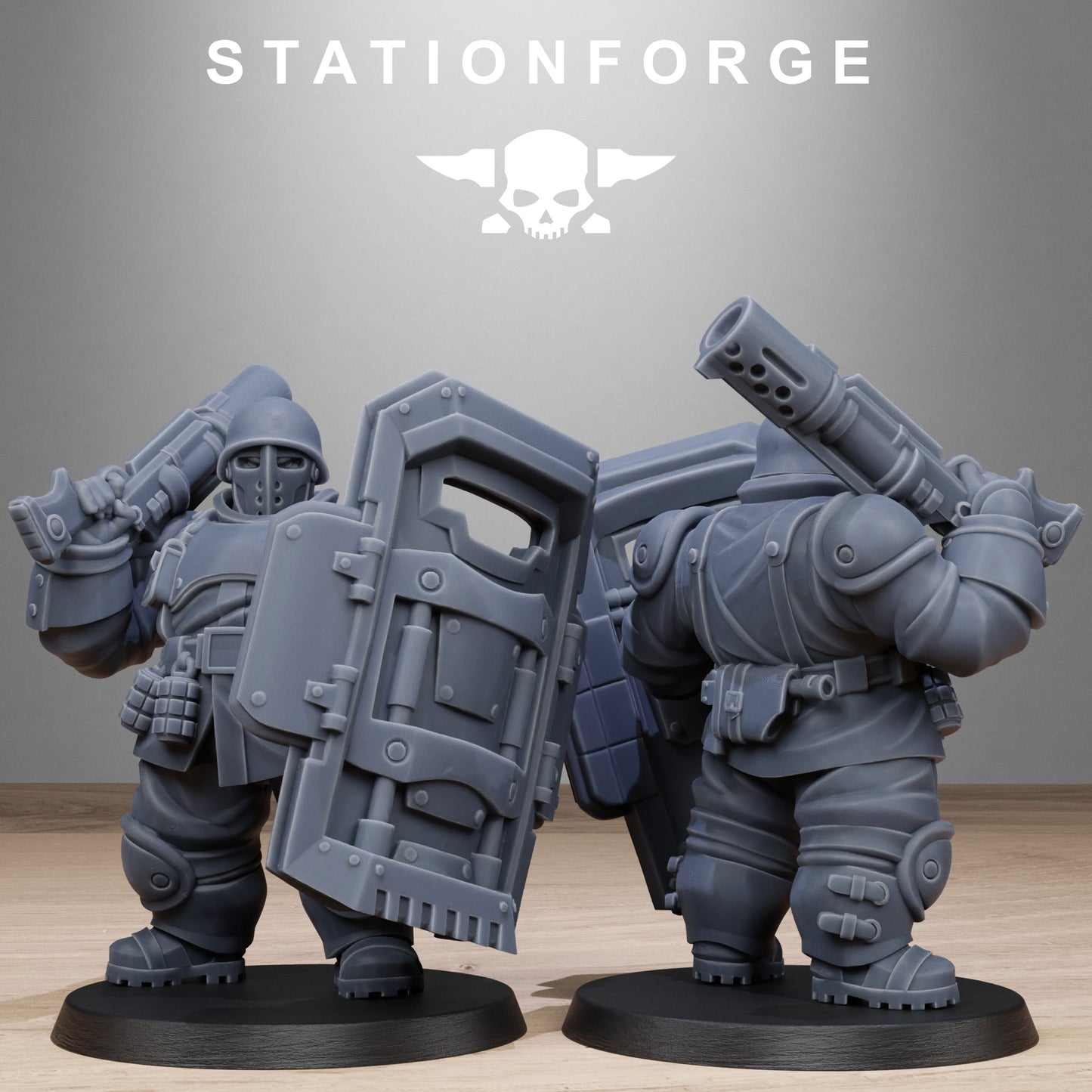 3D Printed FreeGuard Armored Mutants by StationForge Miniatures