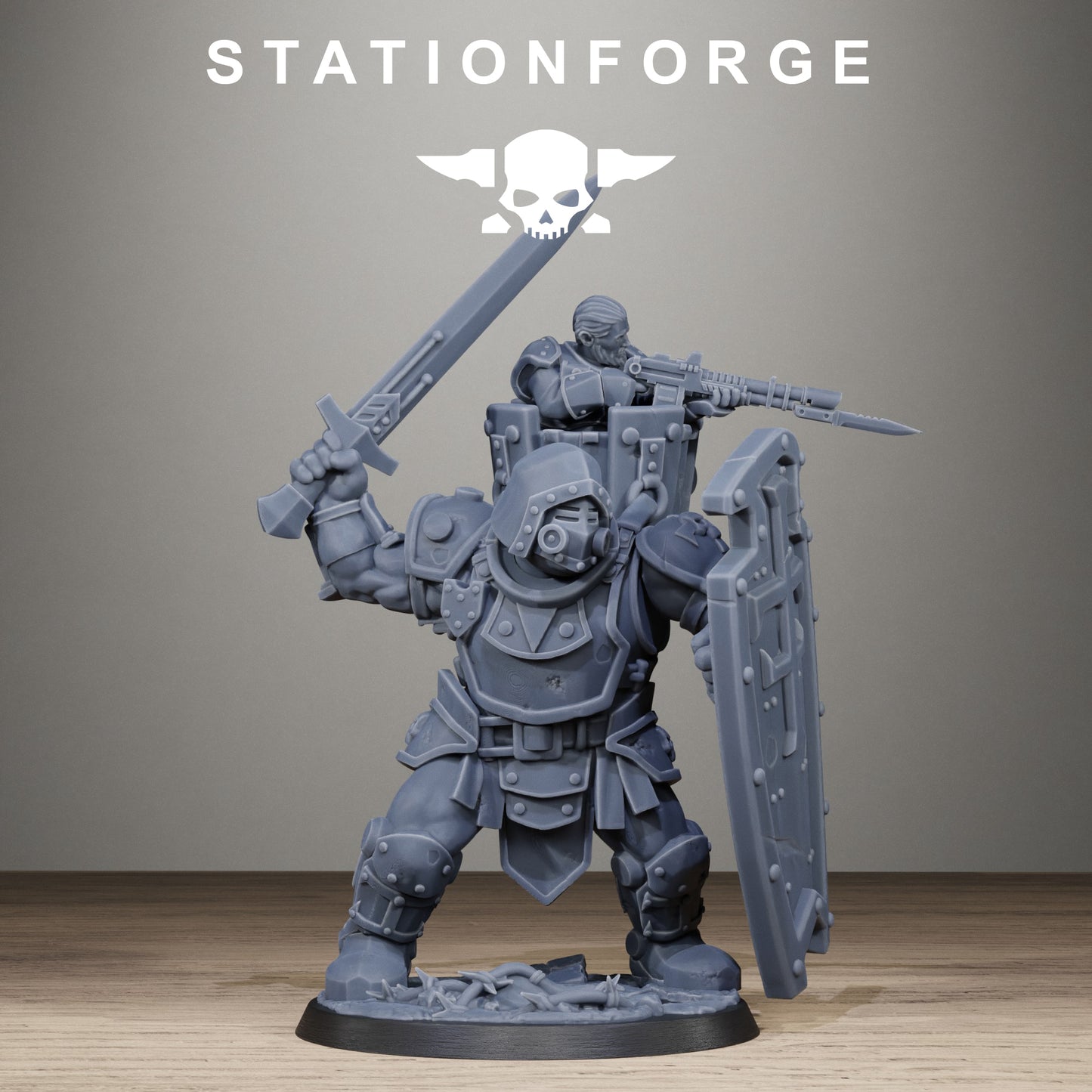 3D Printed Royal Guard Shield Bearer by StationForge Miniatures
