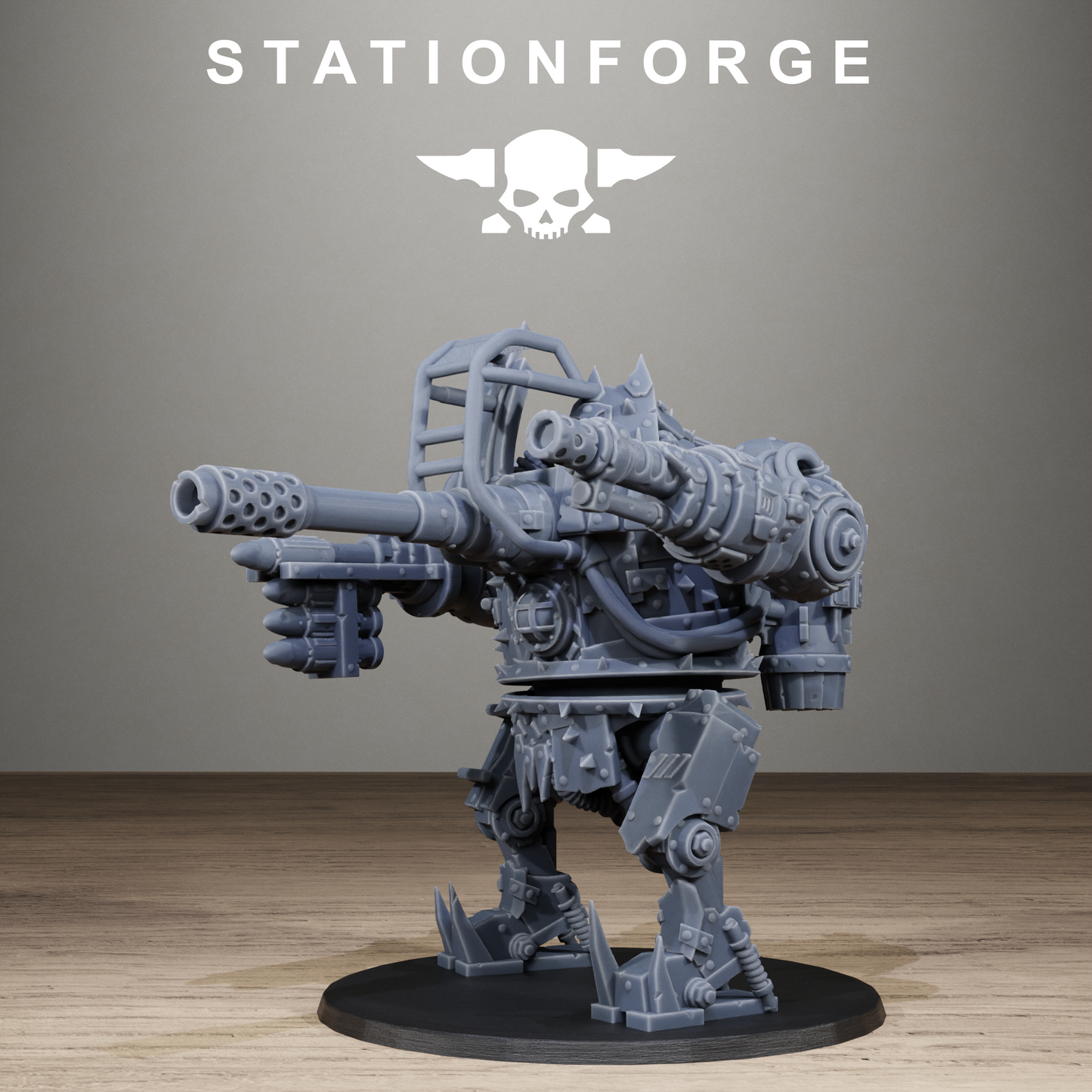 3D Printed Orkaz Chicken Walker by StationForge Miniatures
