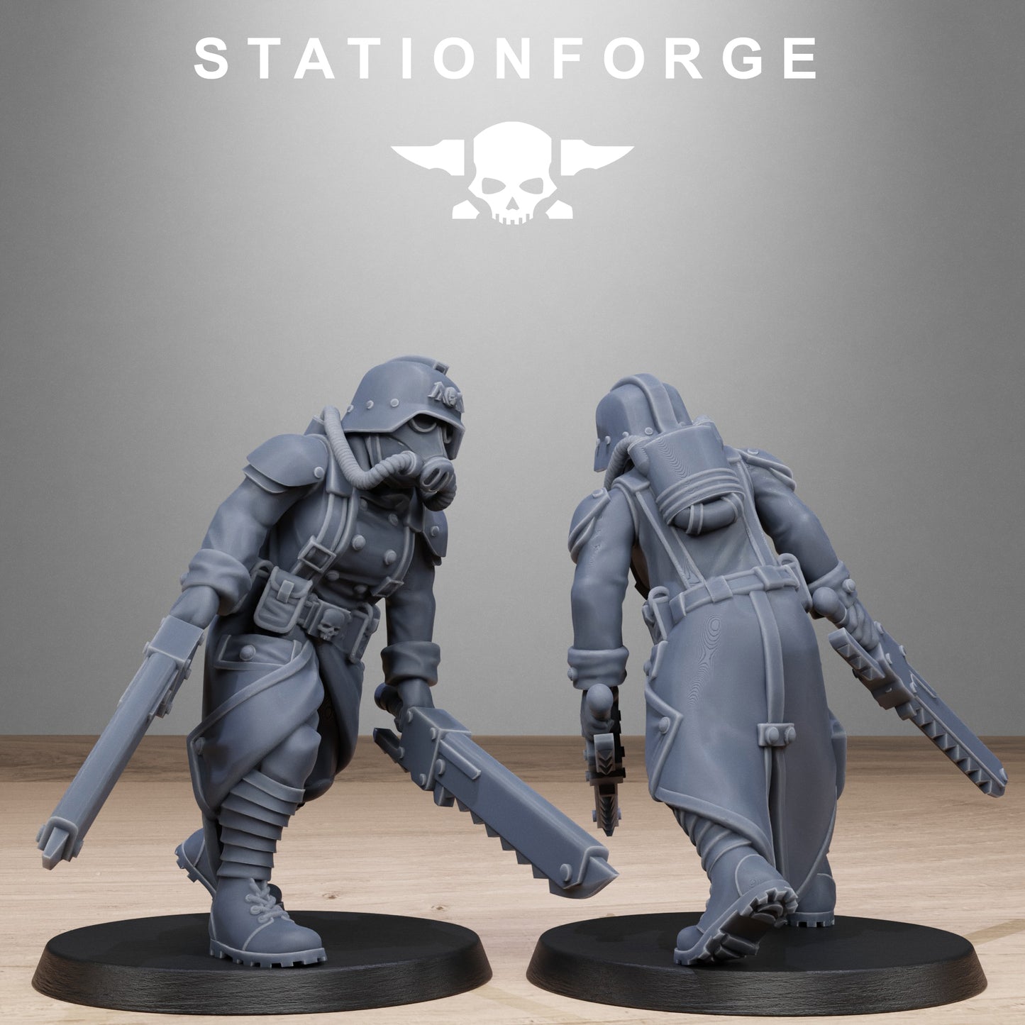 3D Printed Grimguard Steel Sisters by StationForge Miniatures