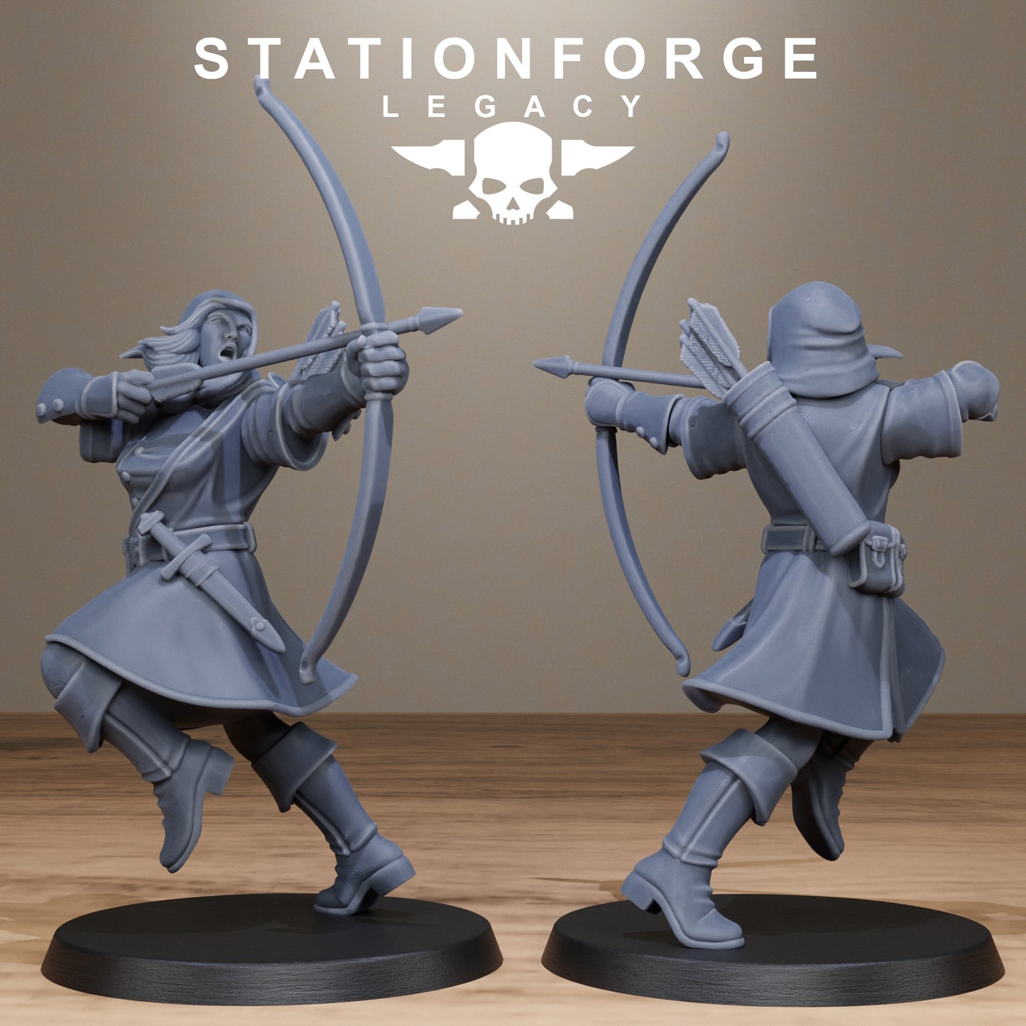 3D Printed Thorncrest Hunter Sisters by StationForge Miniatures