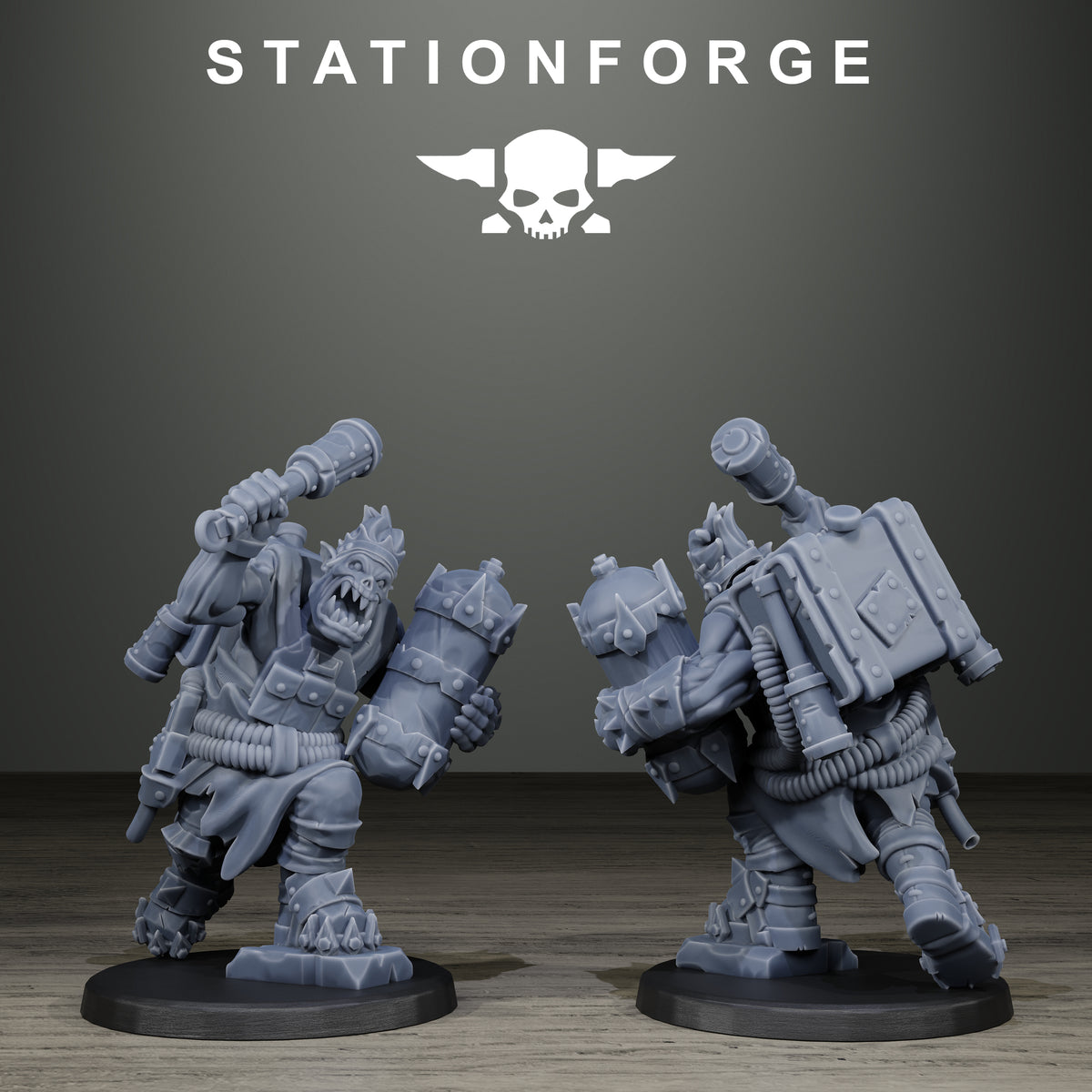 3D Printed Orkaz Scrappers by StationForge Miniatures