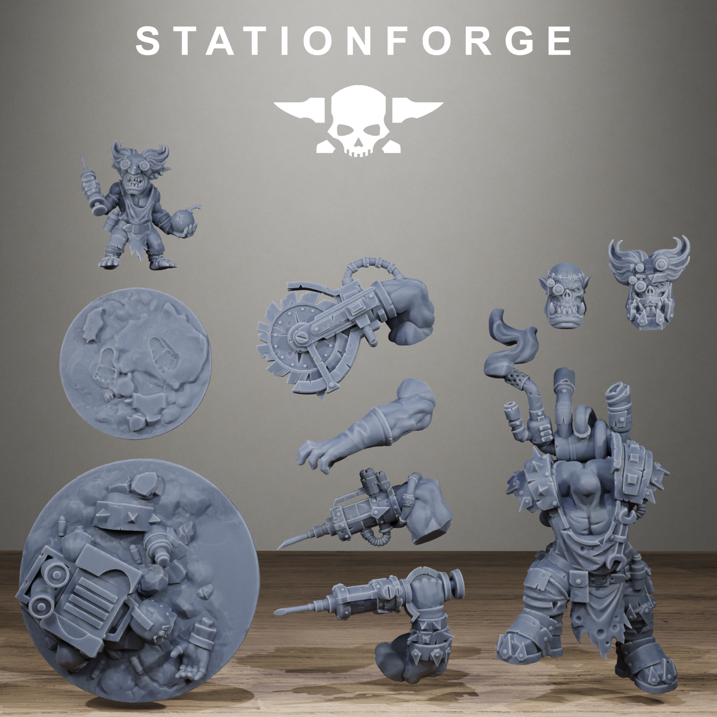 3D Printed Orkaz Mad Scientist by StationForge Miniatures
