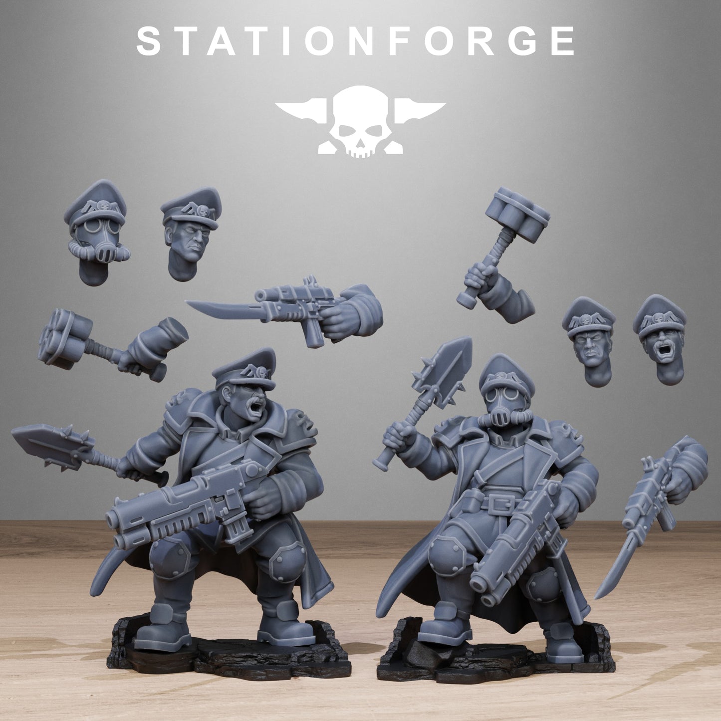 3D Printed GrimGuard Lieutenants by StationForge Miniatures