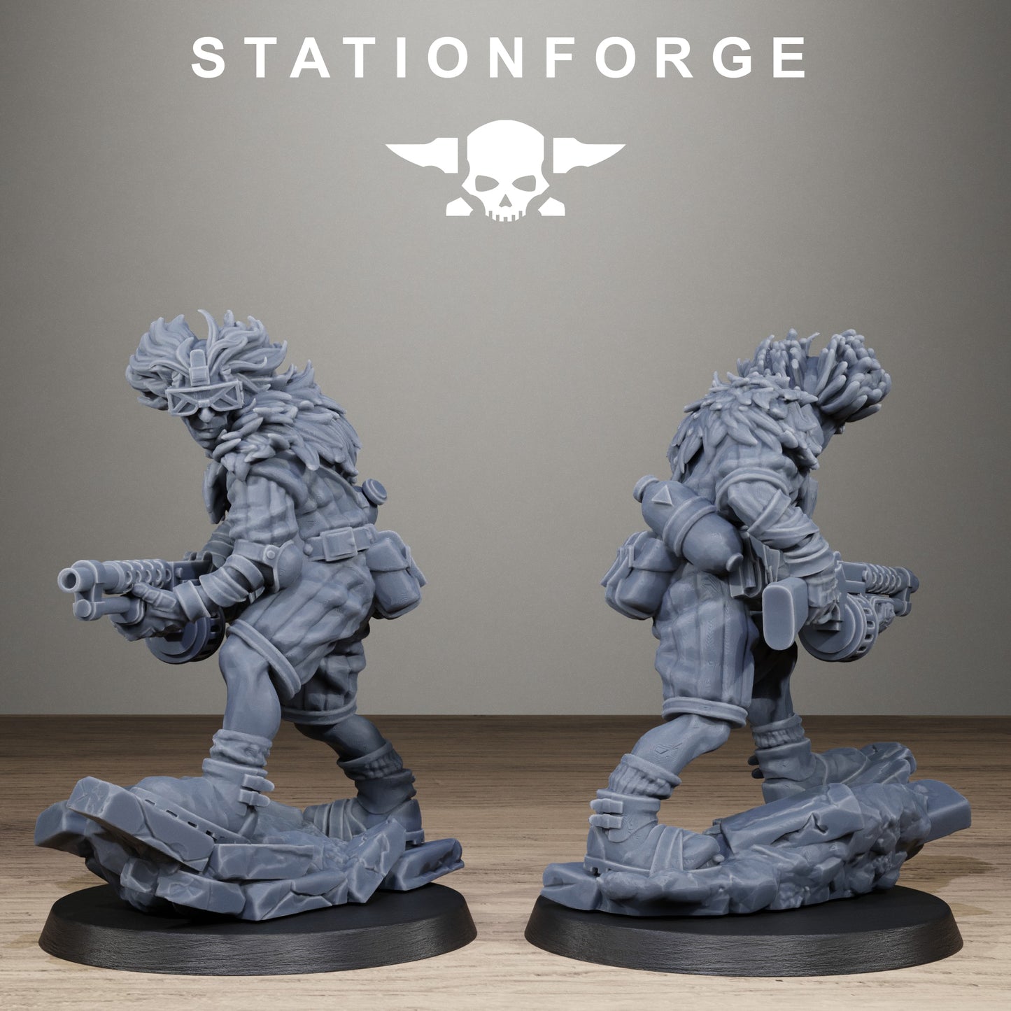 3D Printed Techno Savage Scrap Tribers by StationForge Miniatures