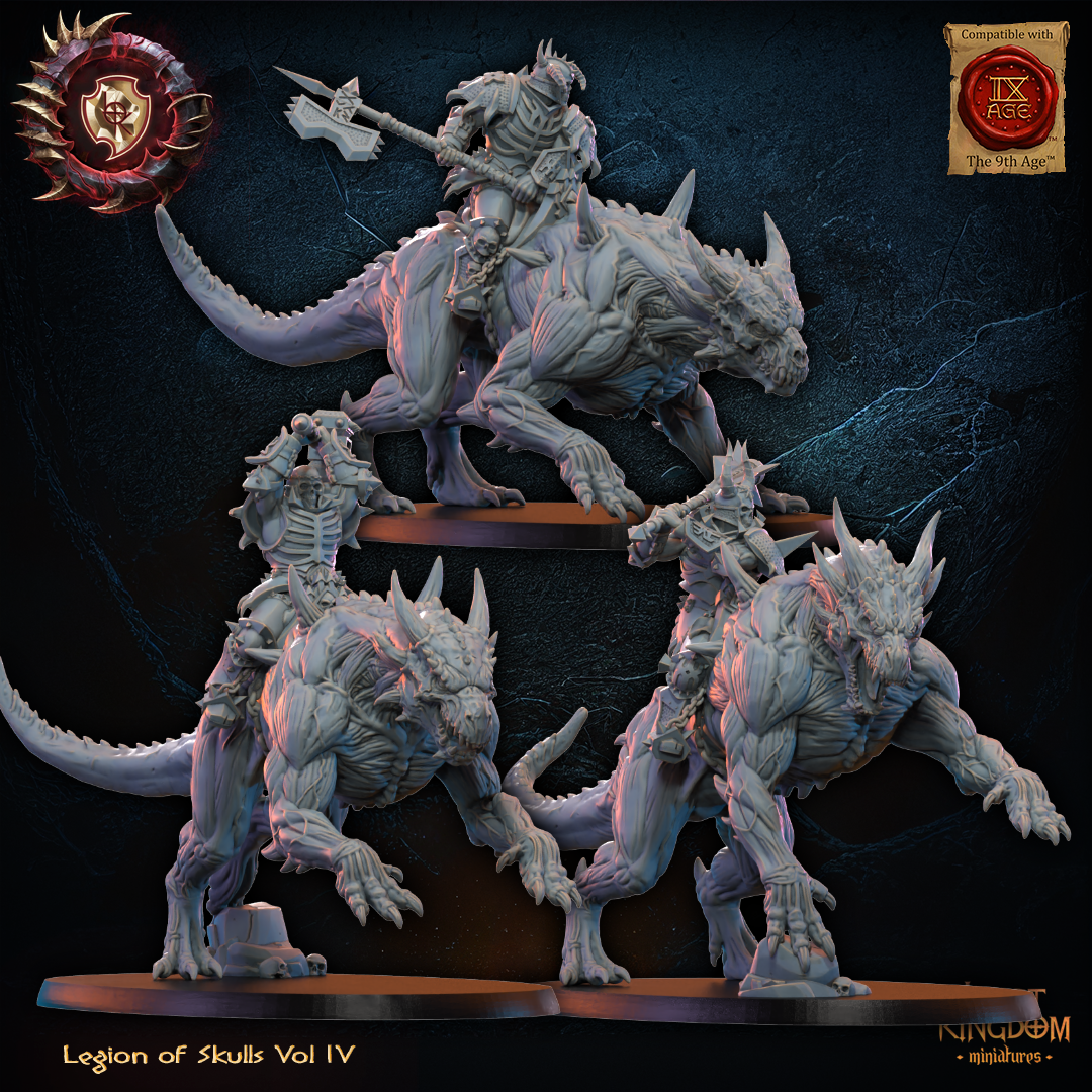 3D Printed Skull Chosen Knights x3 by Lost Kingdom Miniatures