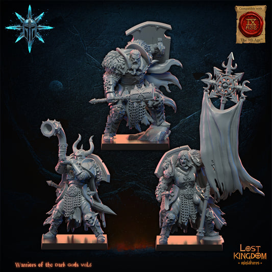 3D Printed Dark Warrior Command Group by Lost Kingdom Miniatures