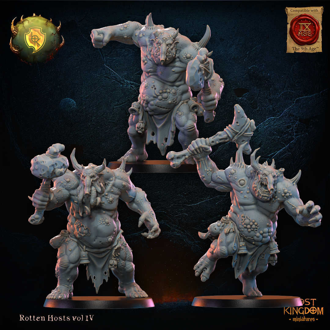 3D Printed Noxious Trolls Regiment by Lost Kingdom Miniatures