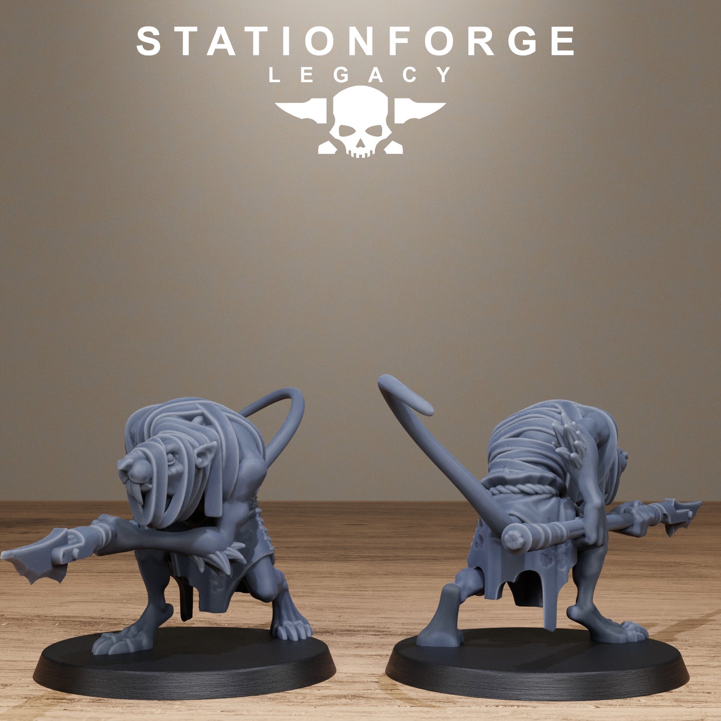 3D Printed Rotfang Melee Infantry by Stationforge Legacy Miniatures