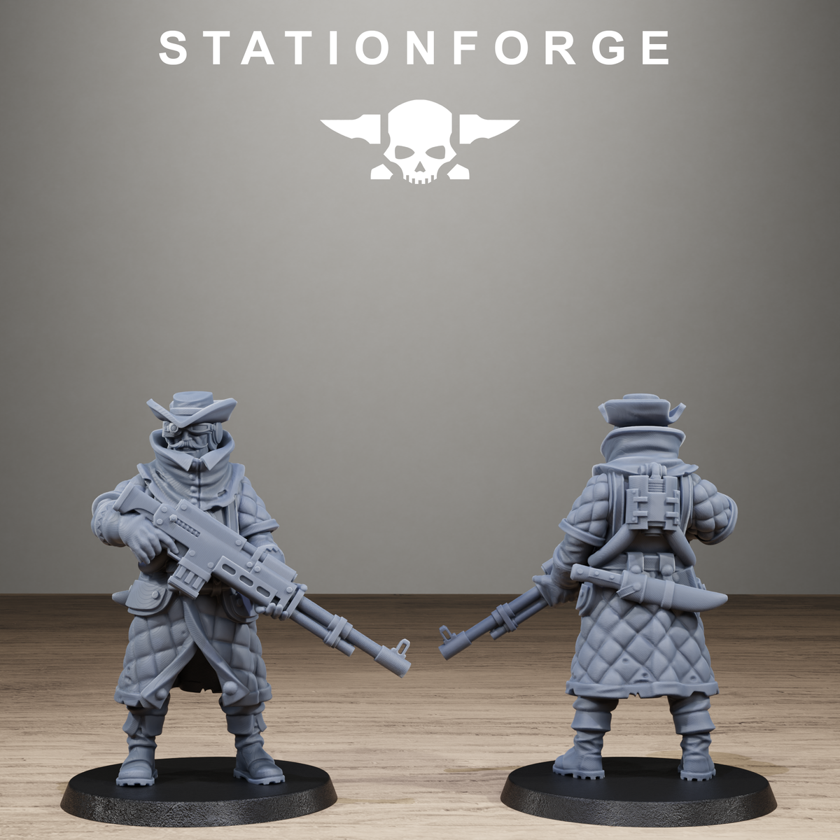 3D Printed GrimCorp Stragglers by StationForge Miniatures