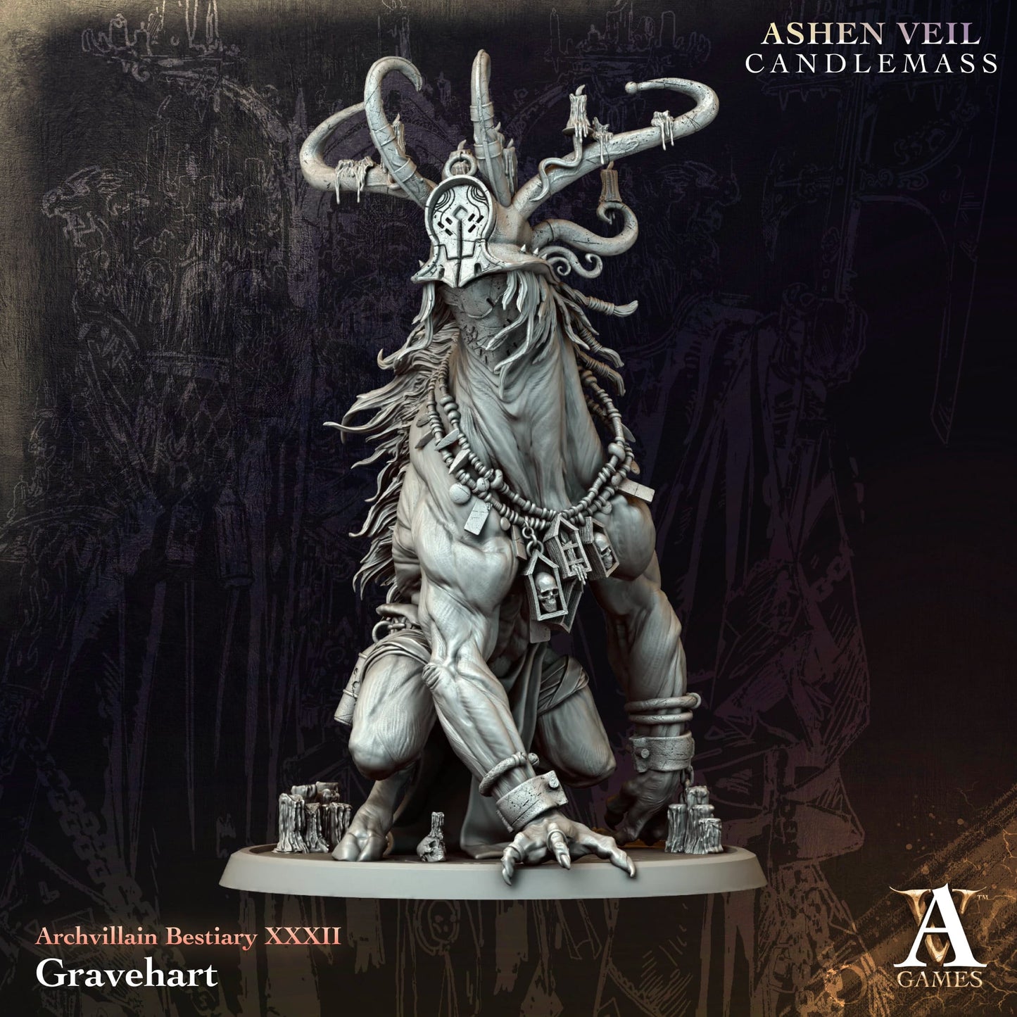 3D Printed Graveheart by Archvillain Games