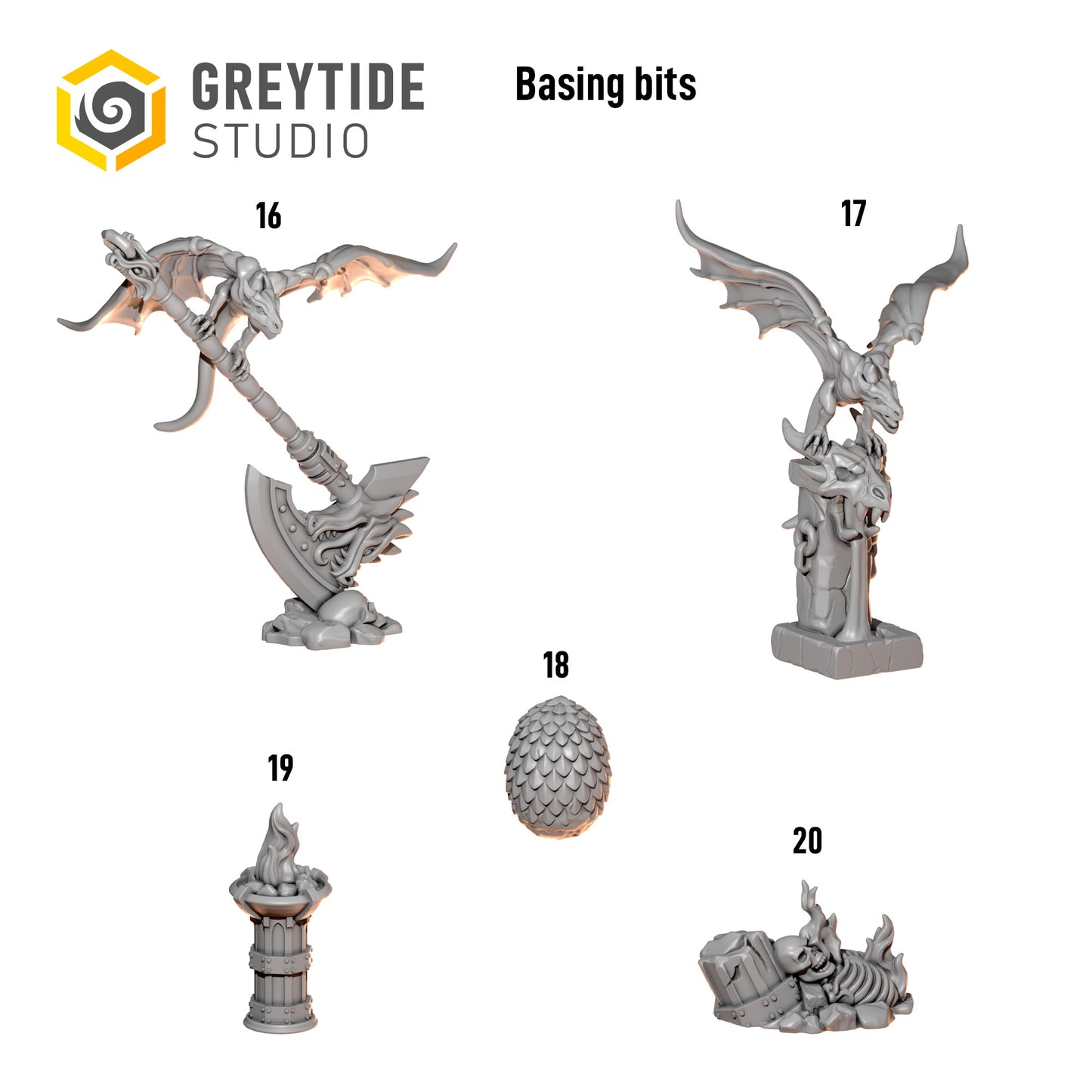 3d Printed Anvil Wardens Basing Bits by Greytide Studio