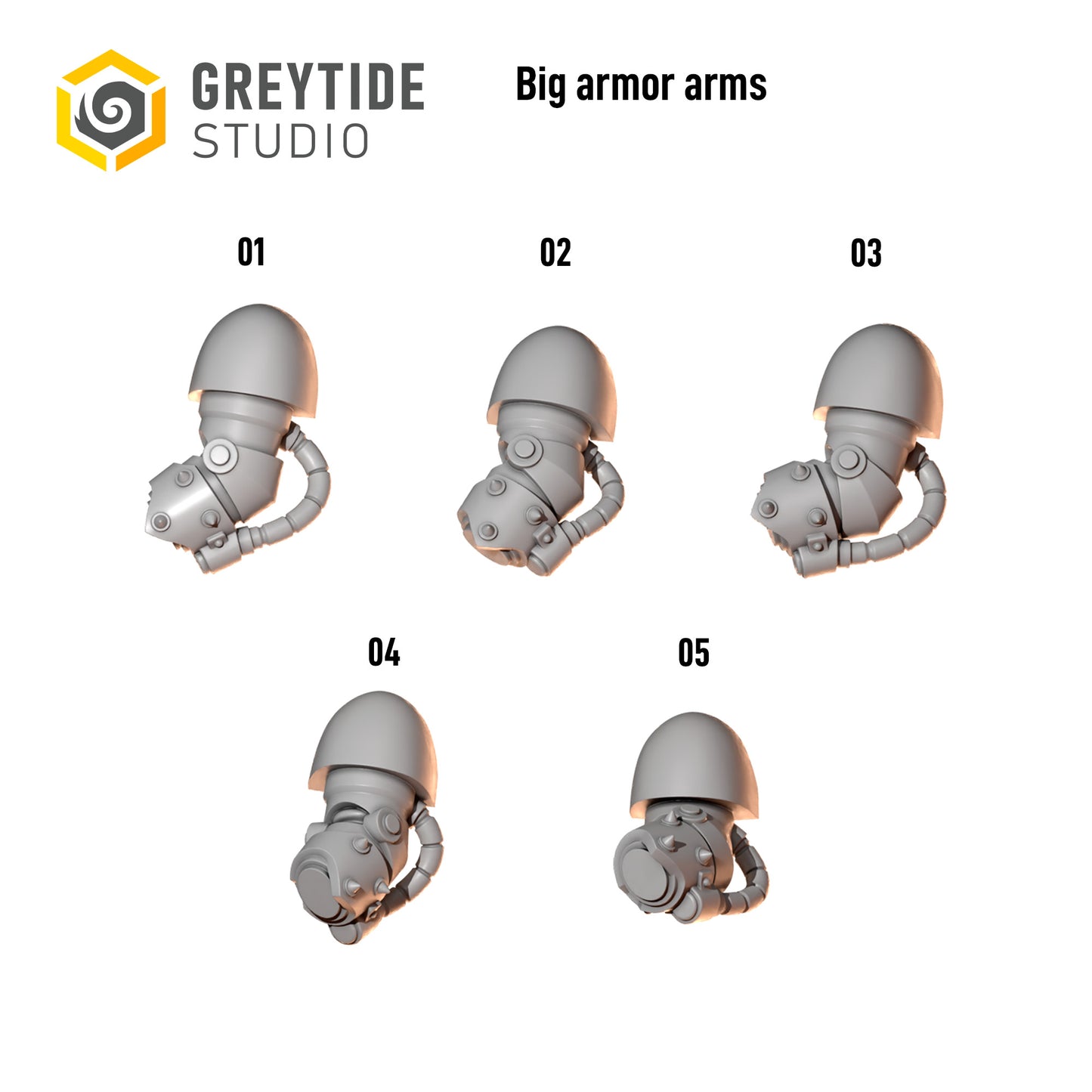 3d Printed Anvil Wardens Big Arms x10 by Greytide Studio