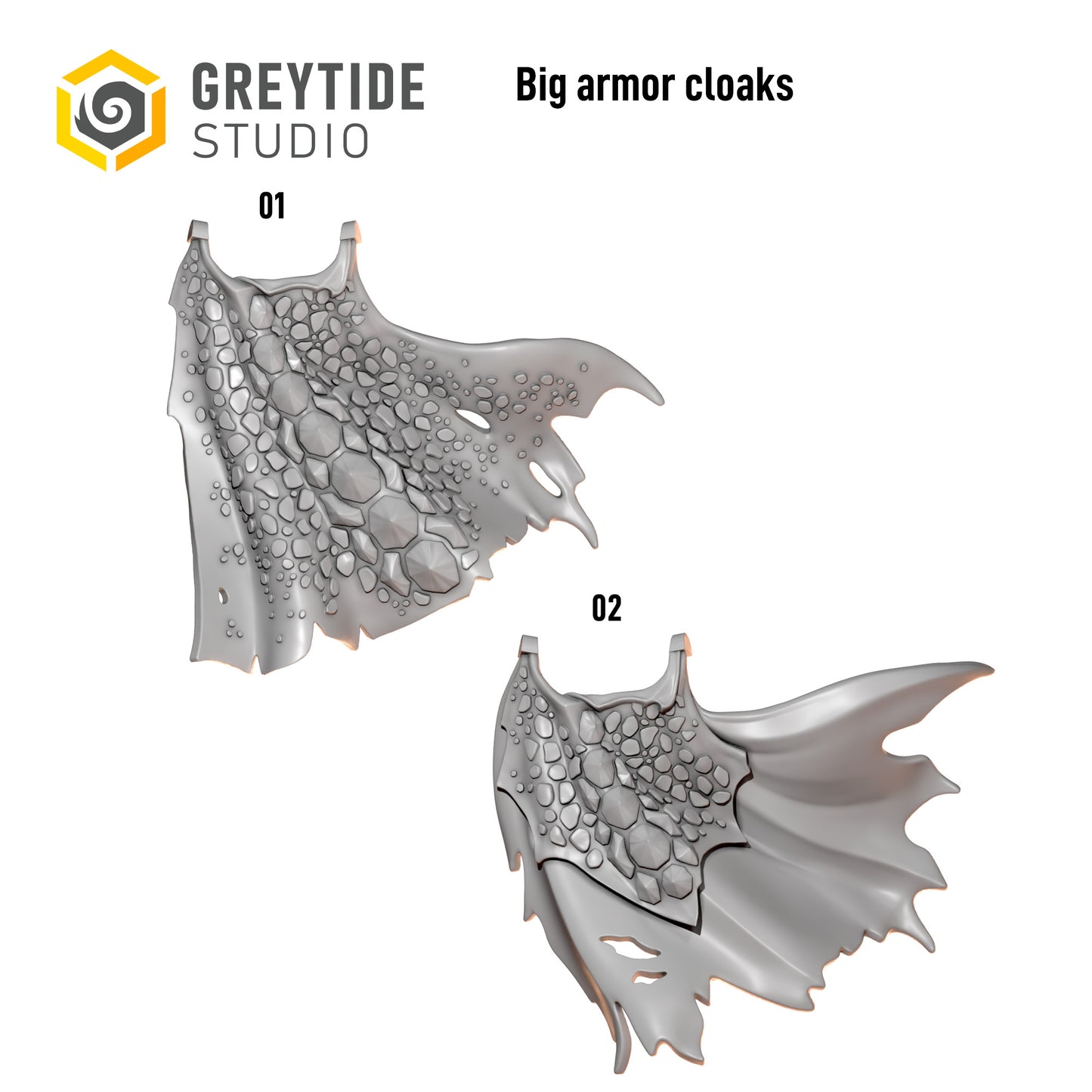 3d Printed Anvil Wardens Big Cloaks x4 by Greytide Studio