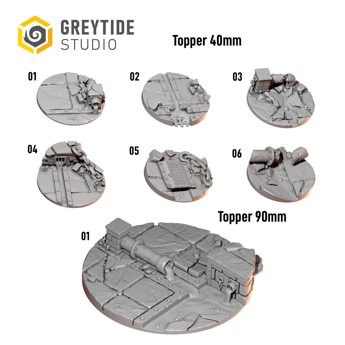 3d Printed Anvil Wardens Base Toppers by Greytide Studio