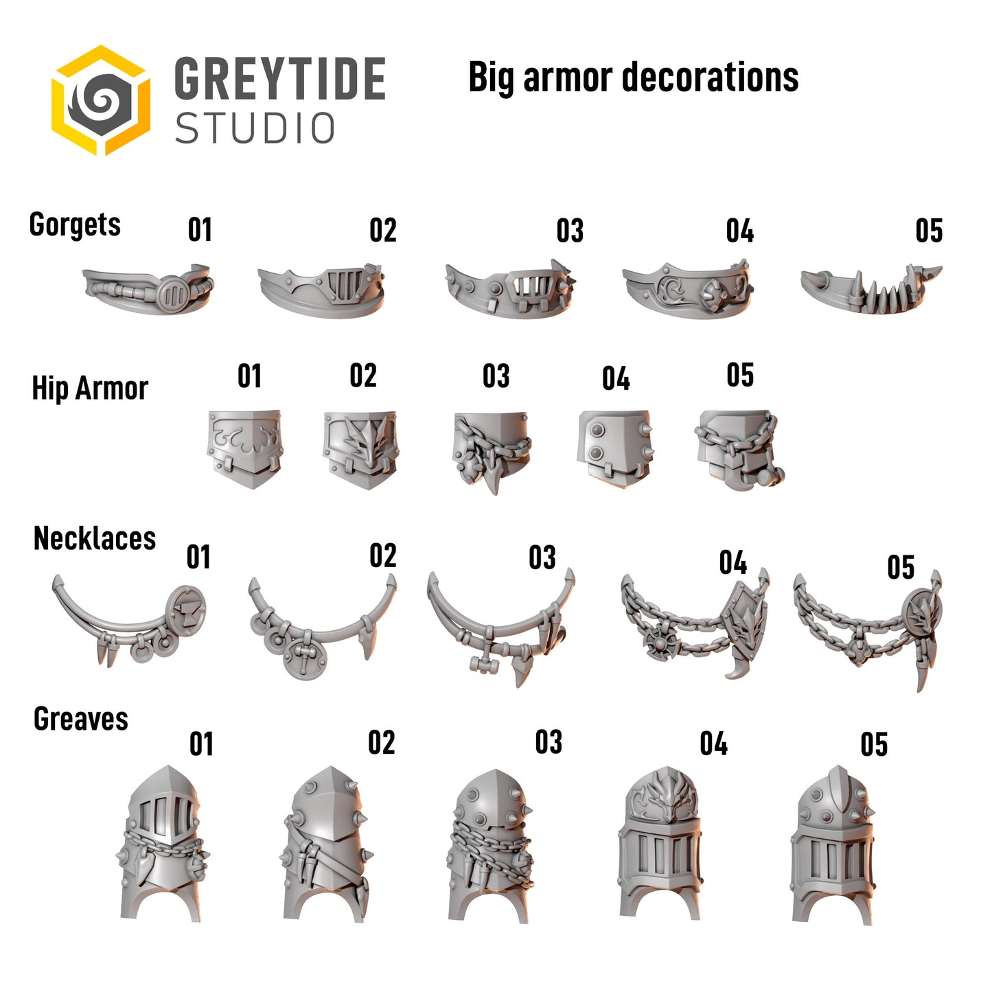 3d Printed Anvil Wardens Big Decorations by Greytide Studio