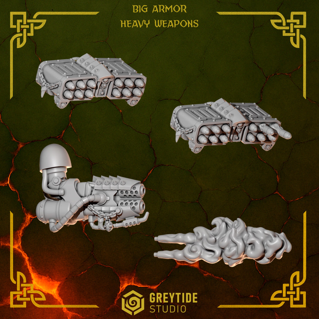 3d Printed Anvil Wardens Big Heavy Weapons by Greytide Studio