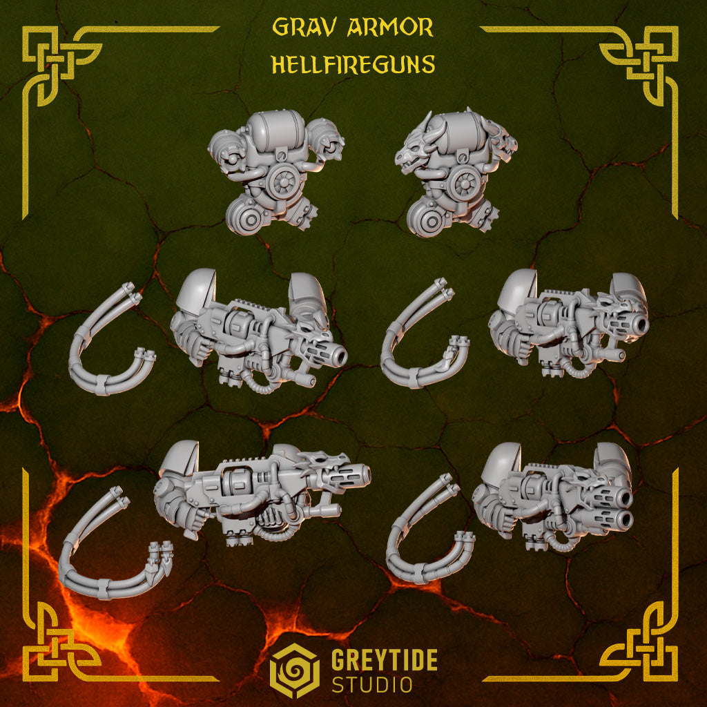 3d Printed Anvil Wardens Hellfire Guns by Greytide Studio