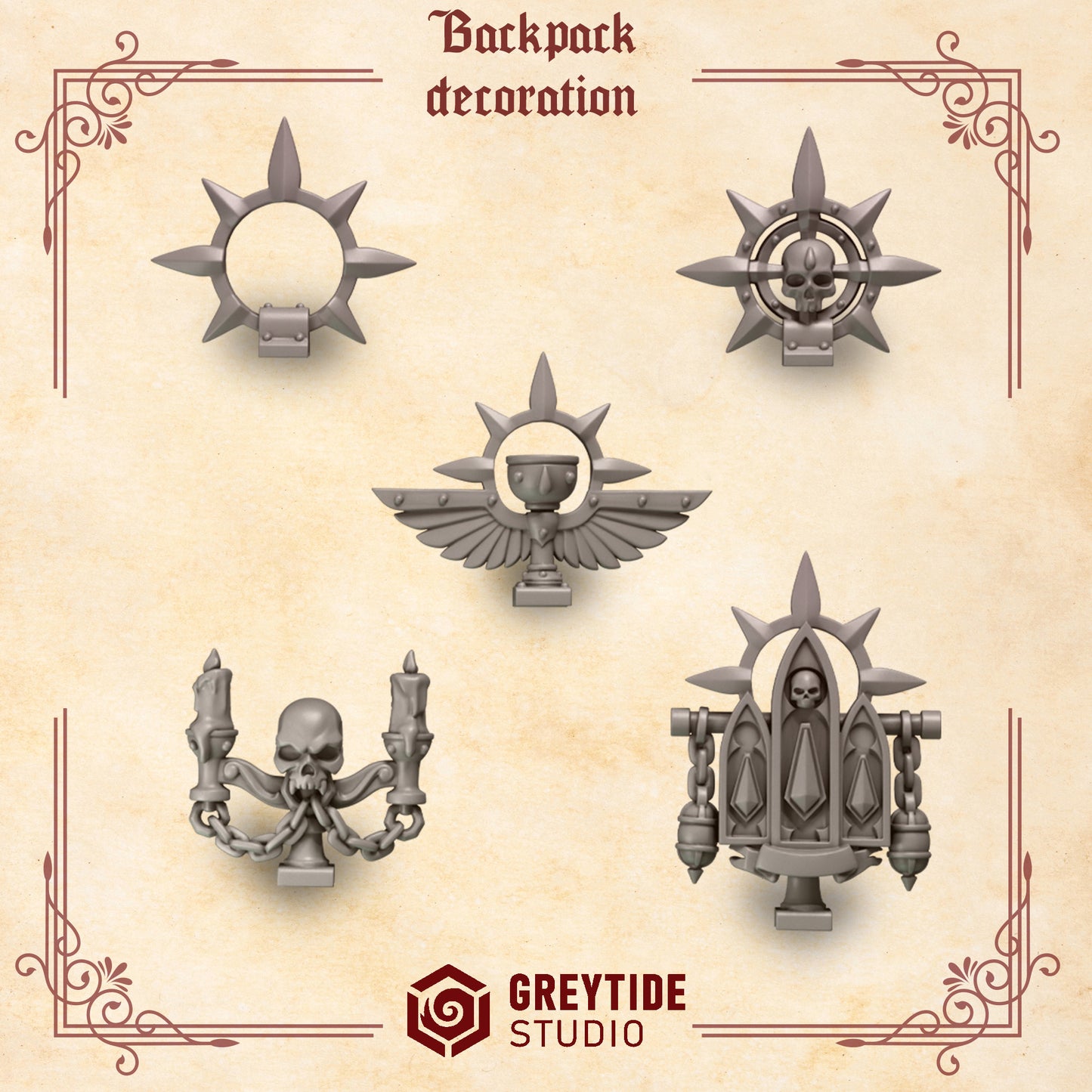 3d Printed Crimson Lords Decorations and Ornaments by Greytide Studio