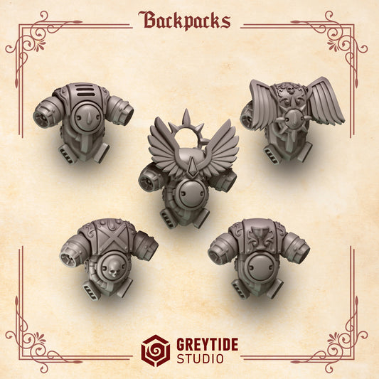 3d Printed Crimson Lords Backpacks x10 by Greytide Studio