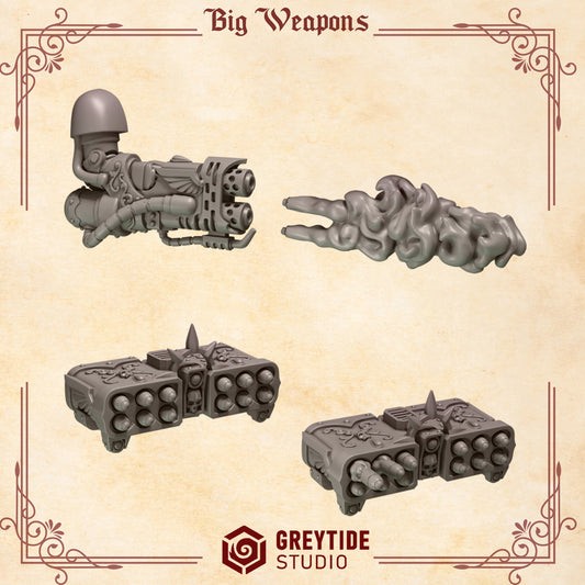 3d Printed Crimson Lords Heavy Weapons by Greytide Studio