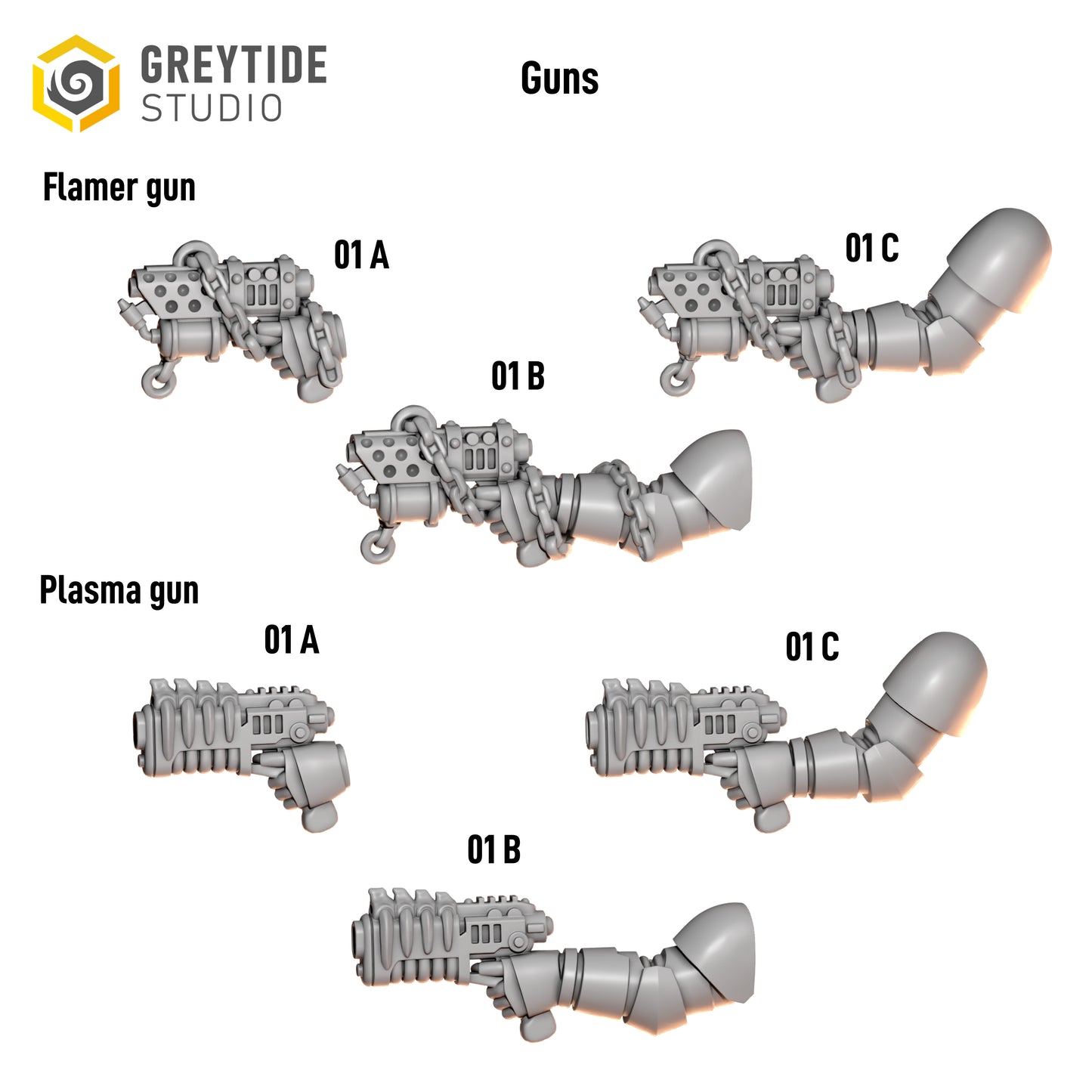 3d Printed Cursed Company Guns Kit by Greytide Studio