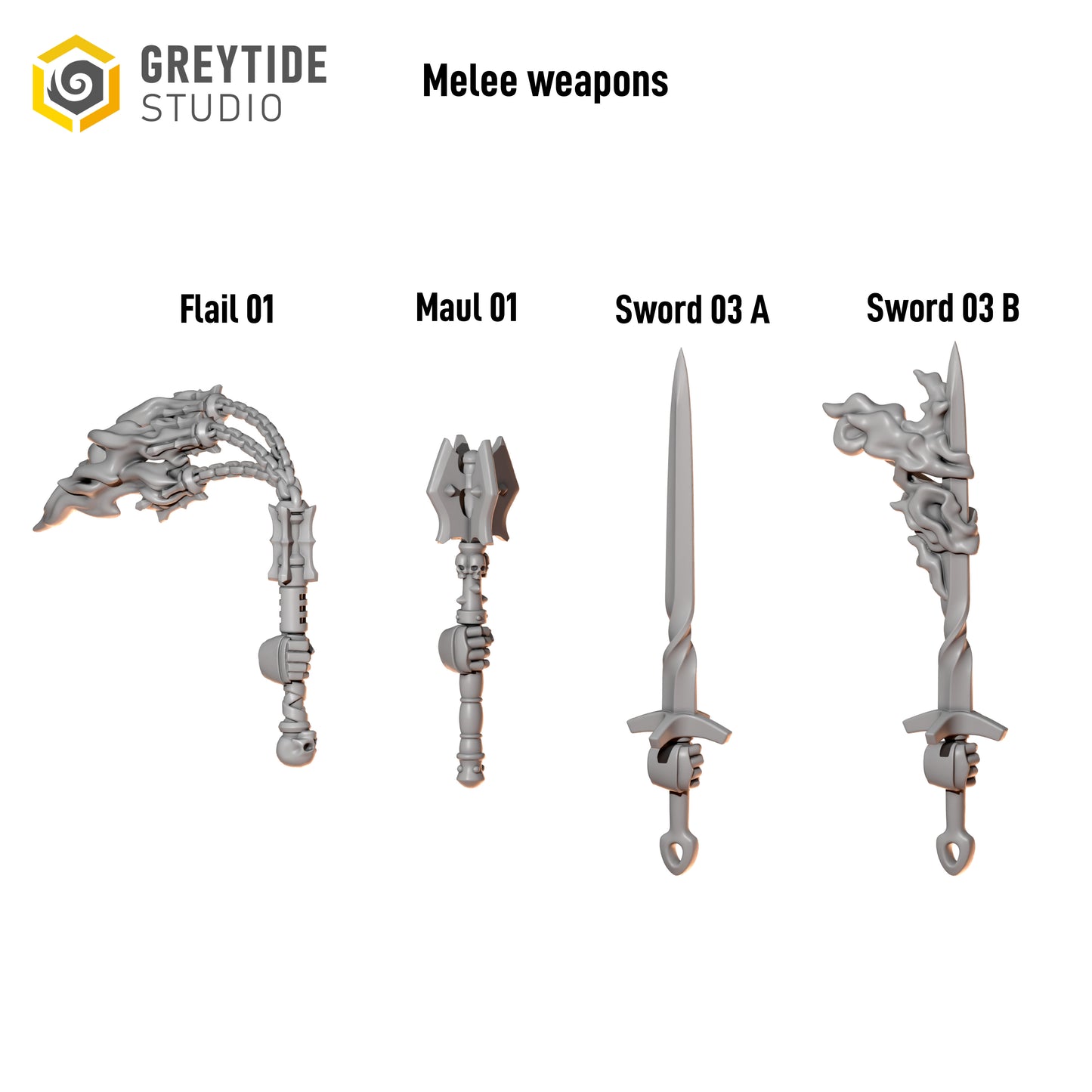 3d Printed Cursed Company Weapons Pack by Greytide Studio
