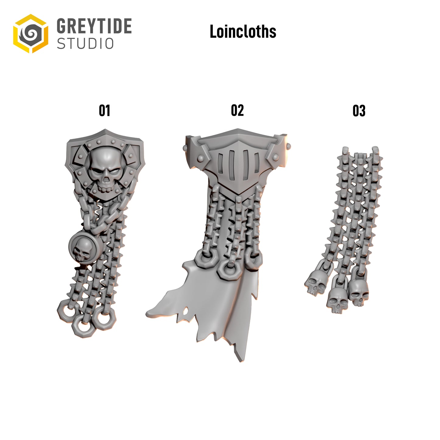 3d Printed Cursed Company Loincloths x9 by Greytide Studio