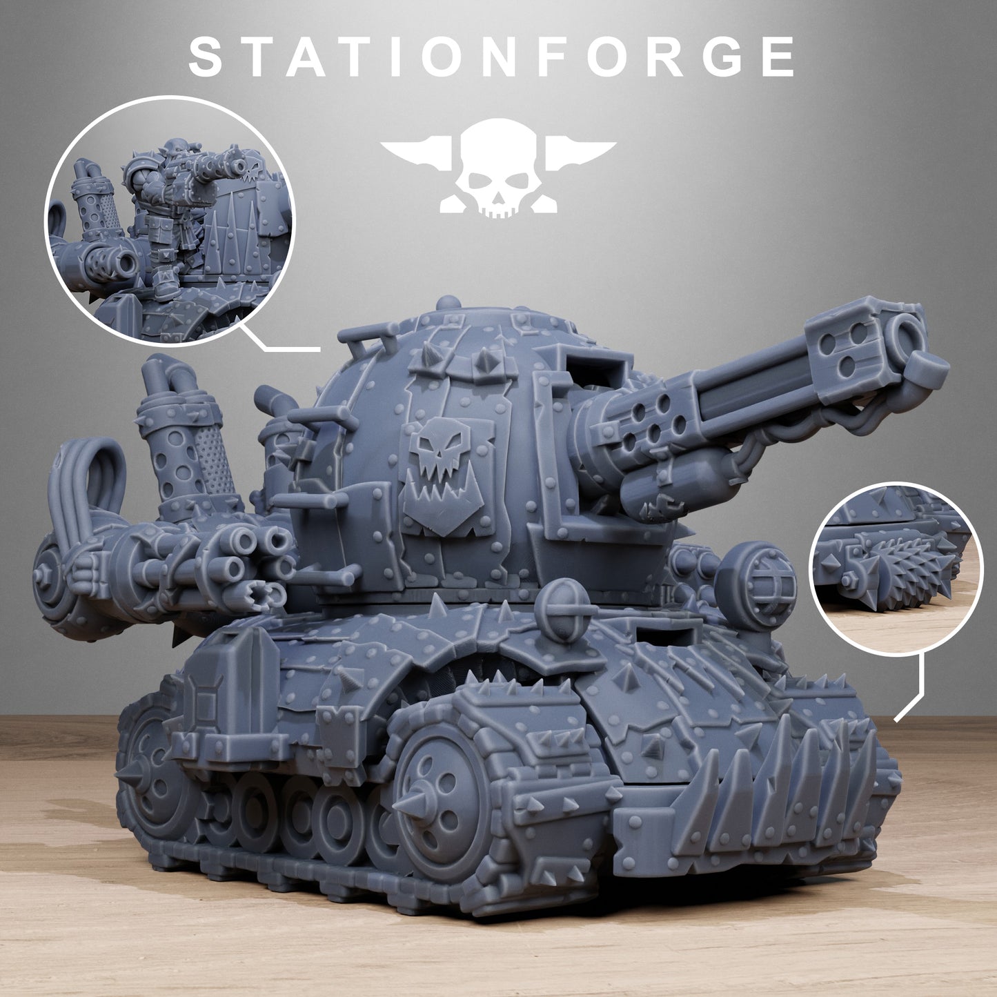 3D Printed Orkaz Mini Tank by StationForge Miniatures