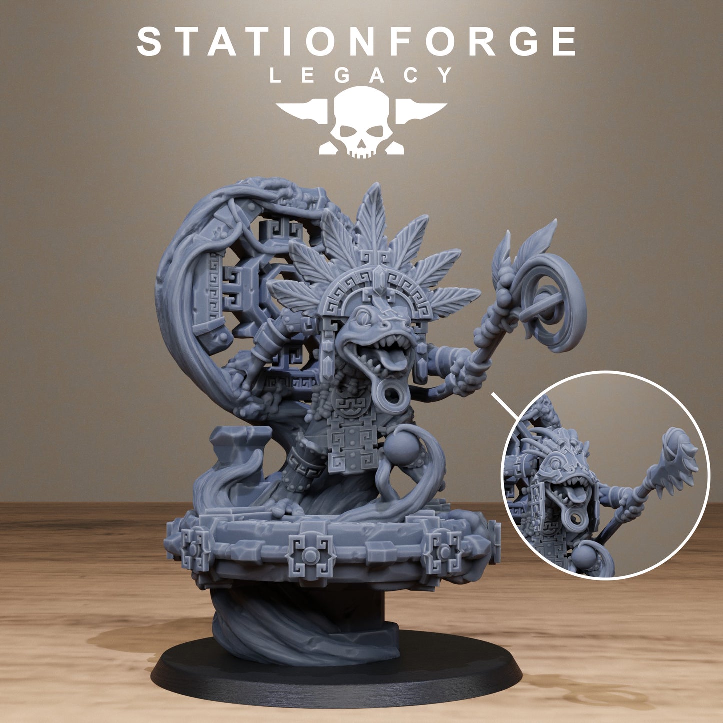 3D Printed Bogkin Swamp Shaman by StationForge Miniatures